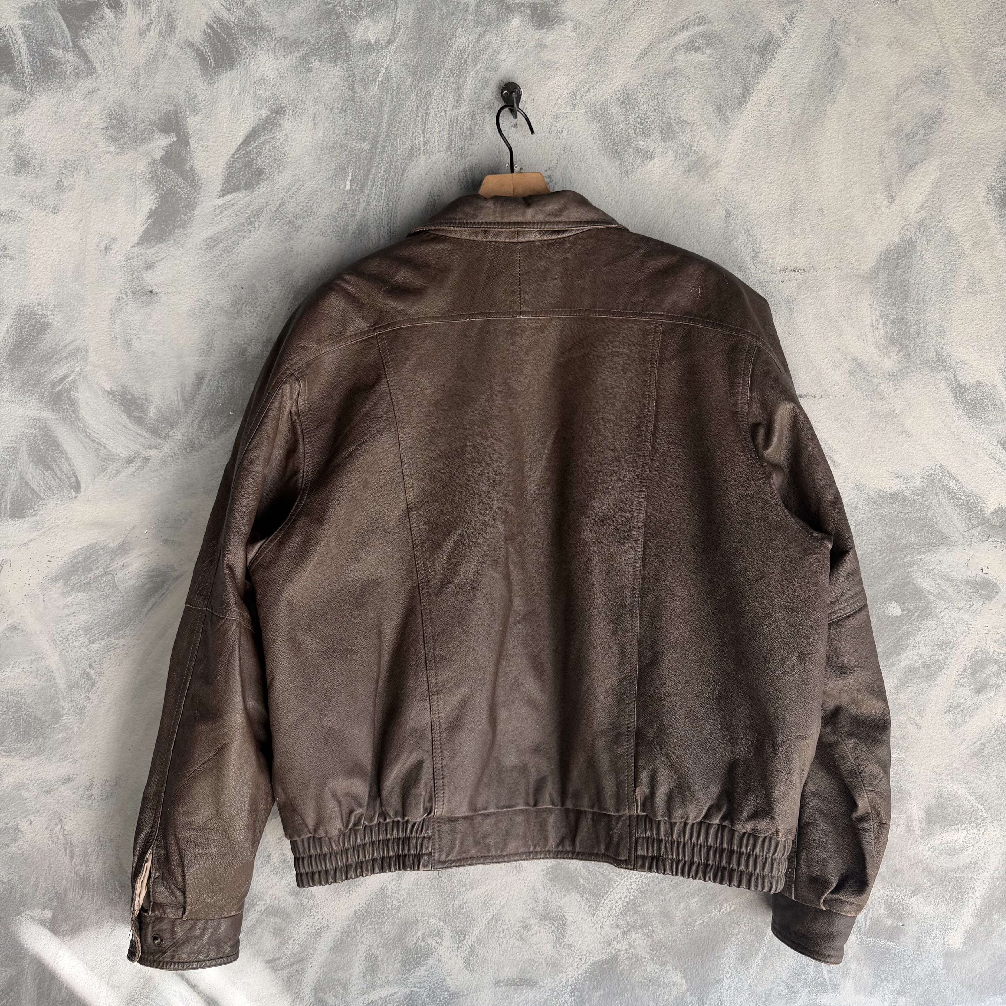 Other Vintage Handyman Club Of America Bomber Leather Jacket A2 Size US XL / EU 56 / 4 - 6 Thumbnail