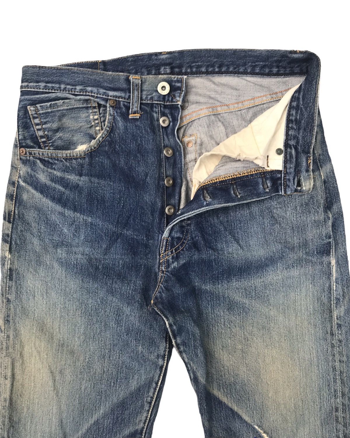 Levi's Vintage Clothing 501XX Big E LVC Laurel Leaf Donut Button Denim Size US 30 / EU 46 - 3 Thumbnail