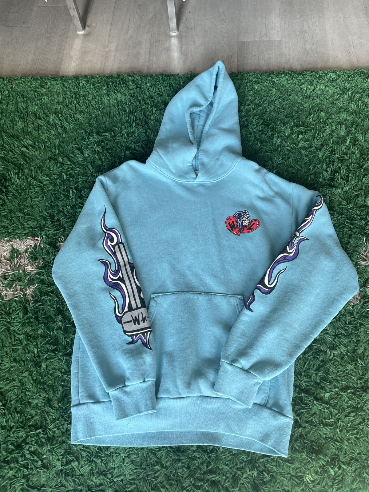 Warren Lotas Warren Lotas Broken Heart Reaper Hoodie Blue L Size US L / EU 52-54 / 3 - 1 Thumbnail