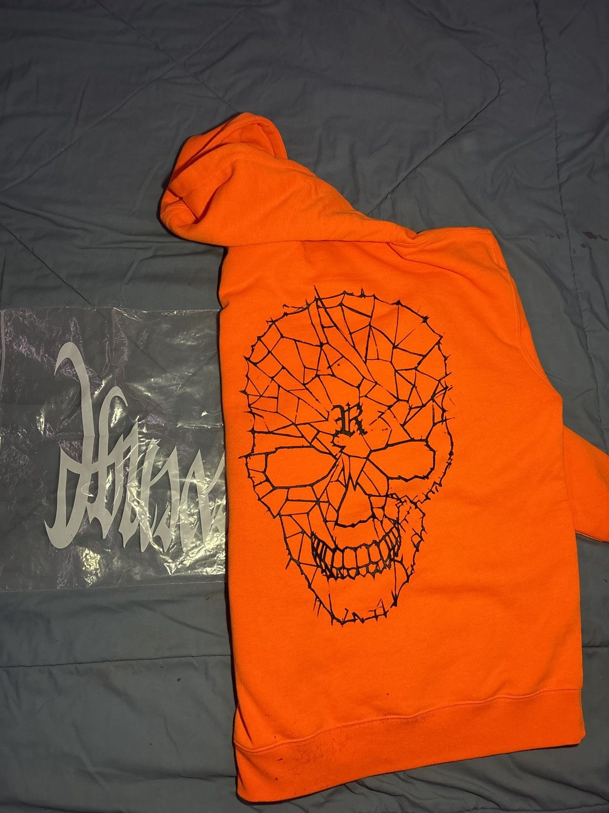 Revenge Revenge: Orange Halloween Spiderweb Skull XXL Size US L / EU 52-54 / 3 - 3 Thumbnail