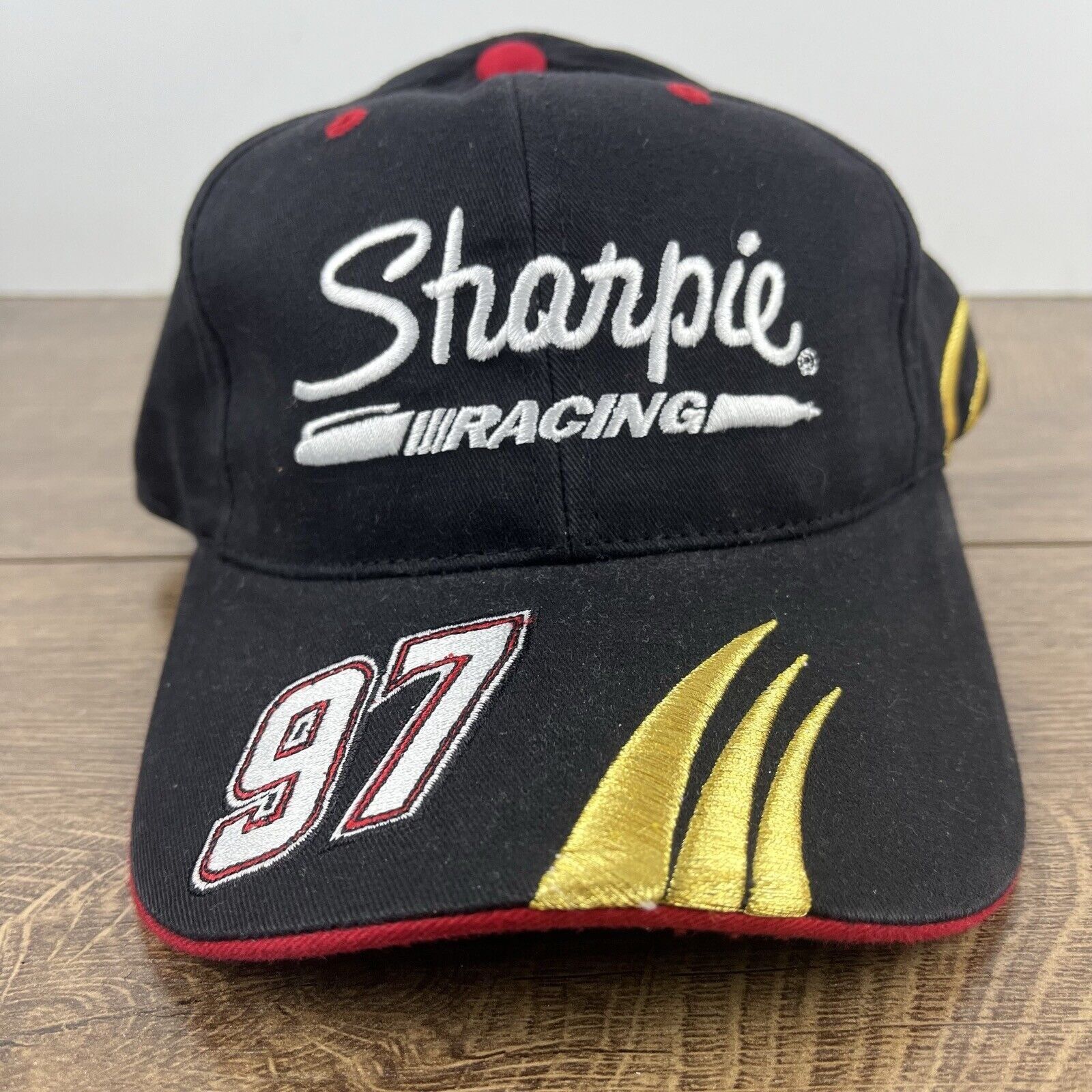 Other Kurt Busch Hat Sharpie Racing 97 Hat NASCAR Hat Black Hat Ad Size ONE SIZE - 5 Thumbnail