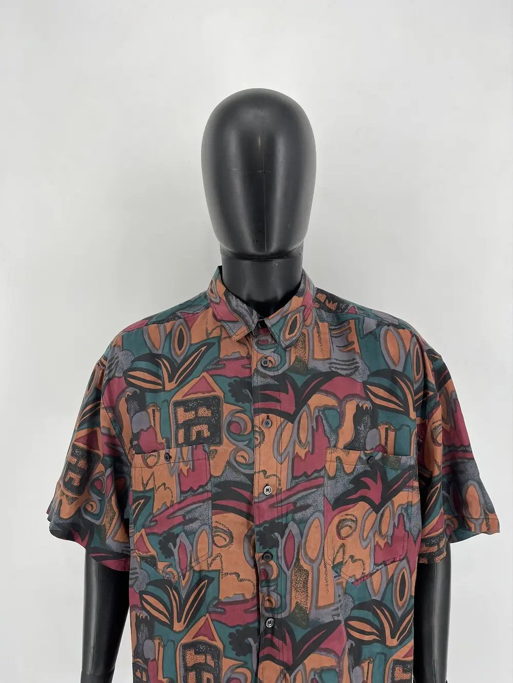 Vintage Vintage 100% silk Art Streetwear Hawaiian Travis Scott Size US XL / EU 56 / 4 - 2 Thumbnail