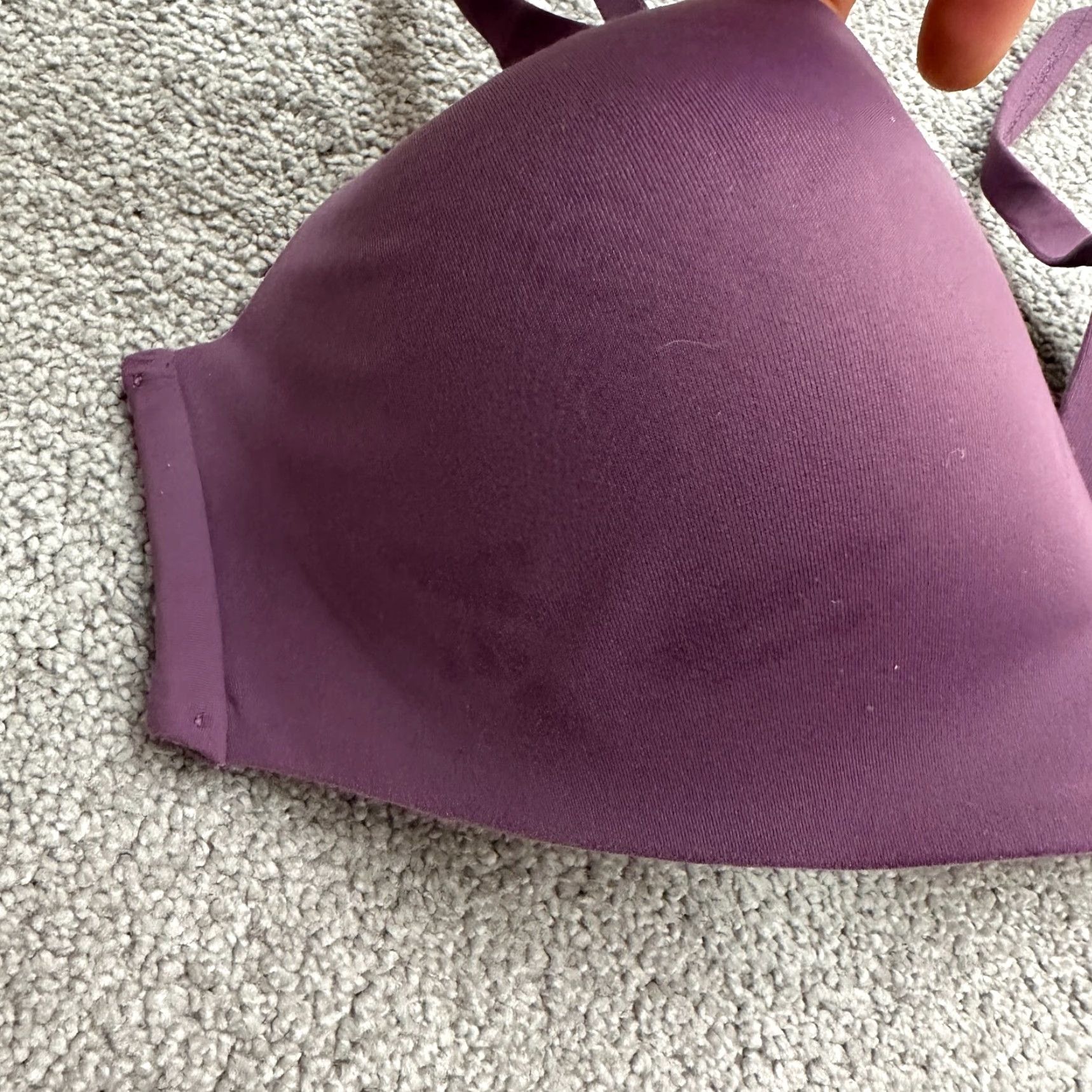 Victoria's Secret VINTAGE Victoria's Secret Line No Wire Bra Womens 34D Purple Padded Adjustable Strap Underwire Shapewear Divider? Size ONE SIZE - 3 Thumbnail