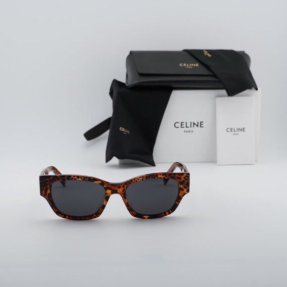 Celine Celine CL40197U 99A Sunglasses Brown Animal Havana Square Size ONE SIZE - 11 Thumbnail