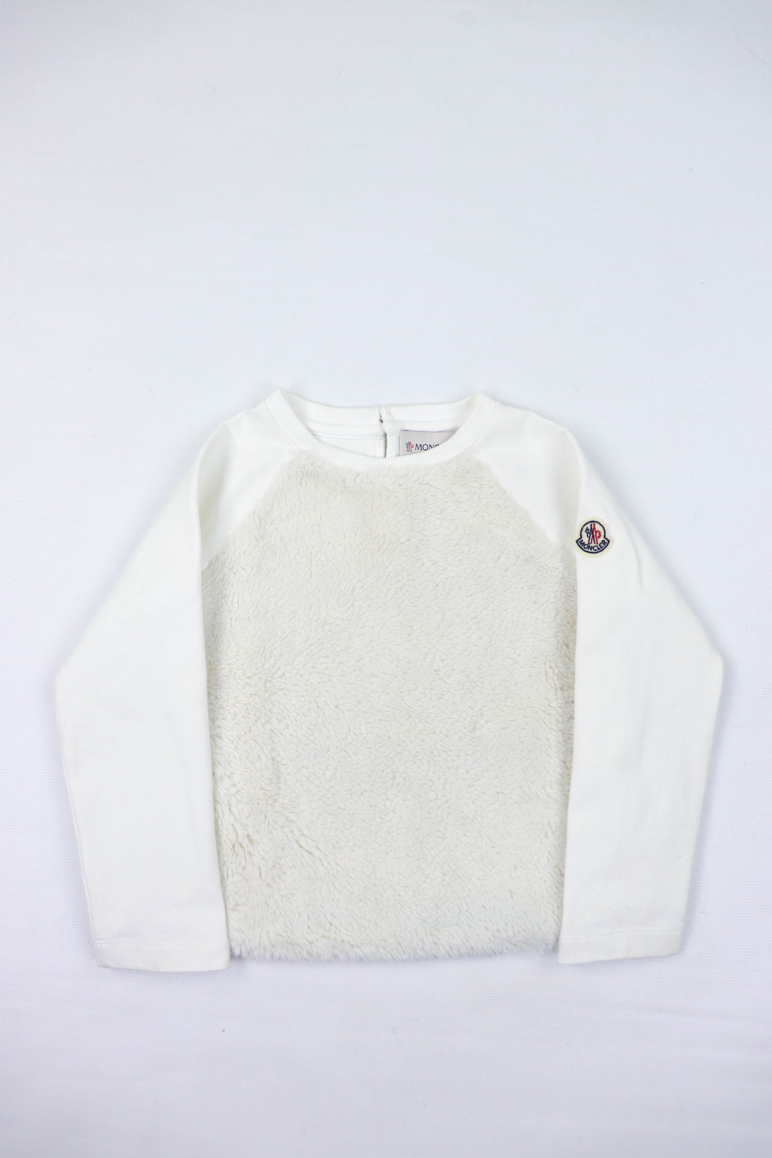 Moncler Moncler Girls Kids Faux Fur Front White Cotton Long Sleeve Size XXS / US 00 / IT 34 - 1 Thumbnail