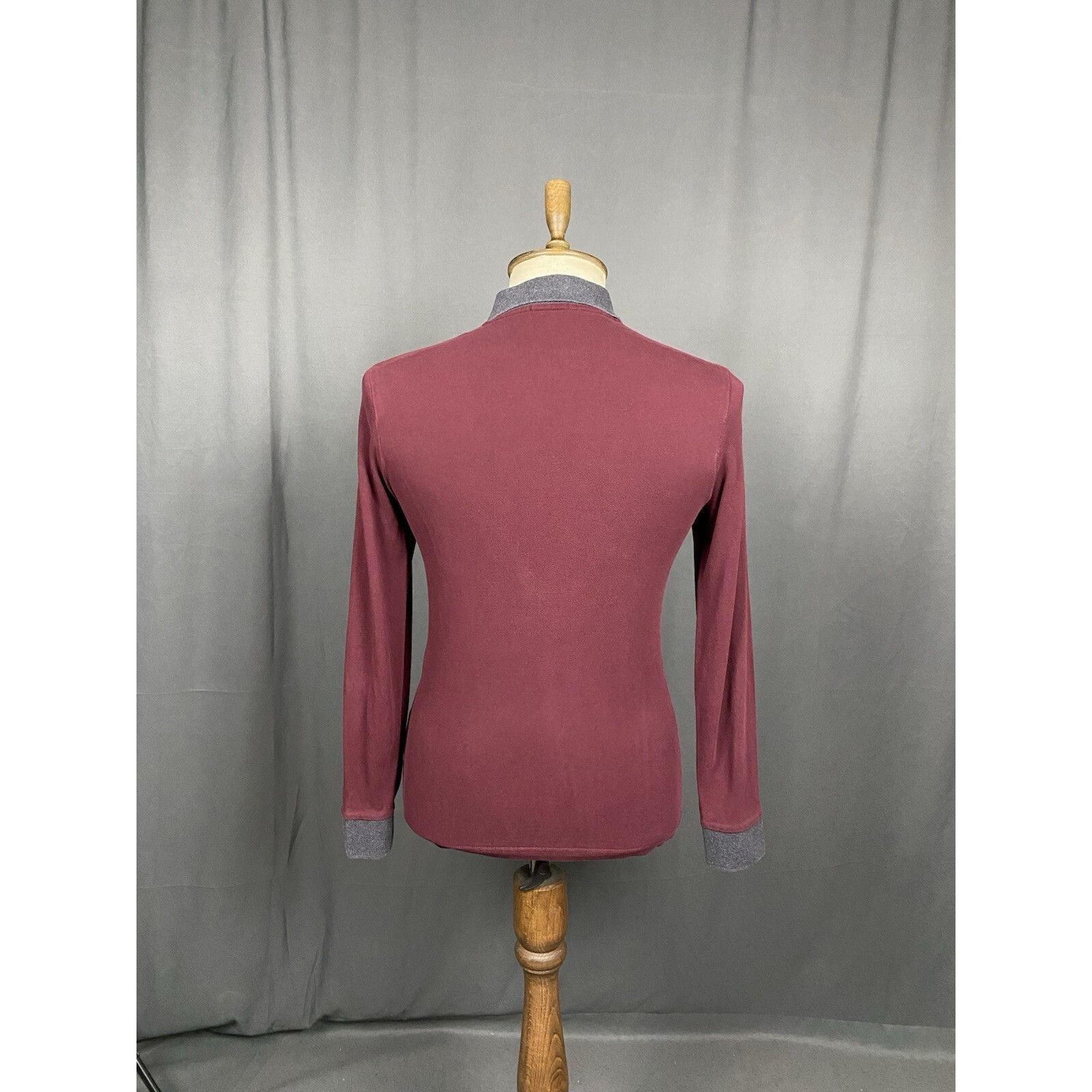 Moncler Moncler Maglia Men's Purple Collared Polo Sweater Size S Size US S / EU 44-46 / 1 - 7 Thumbnail