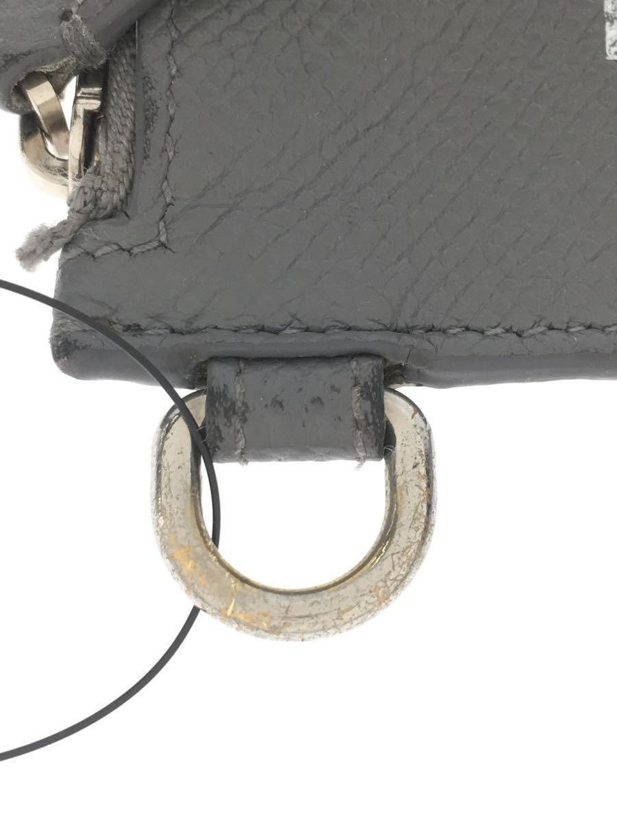 Balenciaga Balenciaga Leather Coin Case Grey Size ONE SIZE - 6 Thumbnail