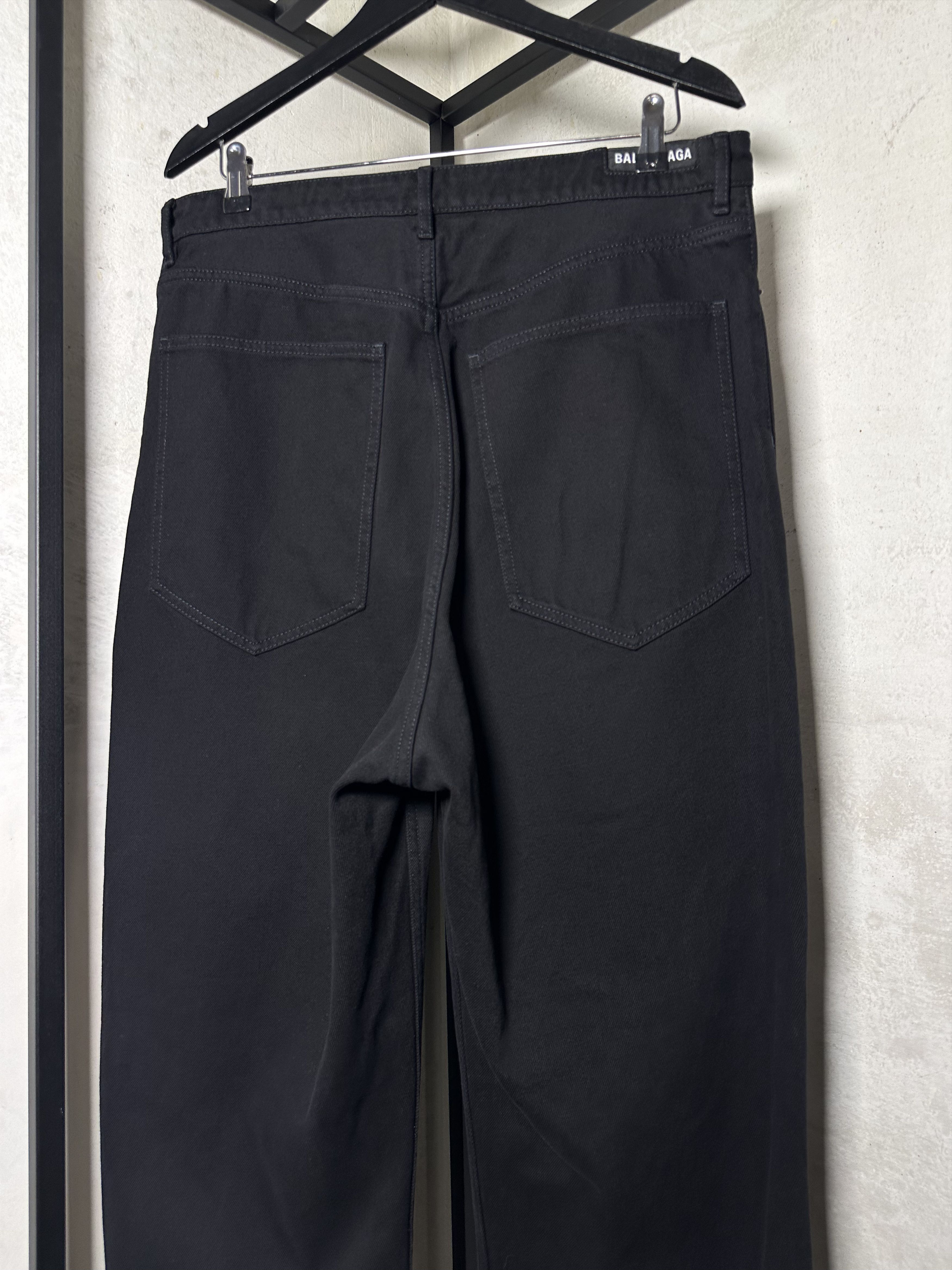 Balenciaga Balenciaga Straight-Leg Extra Long Black Jeans Size US 32 / EU 48 - 16 Thumbnail