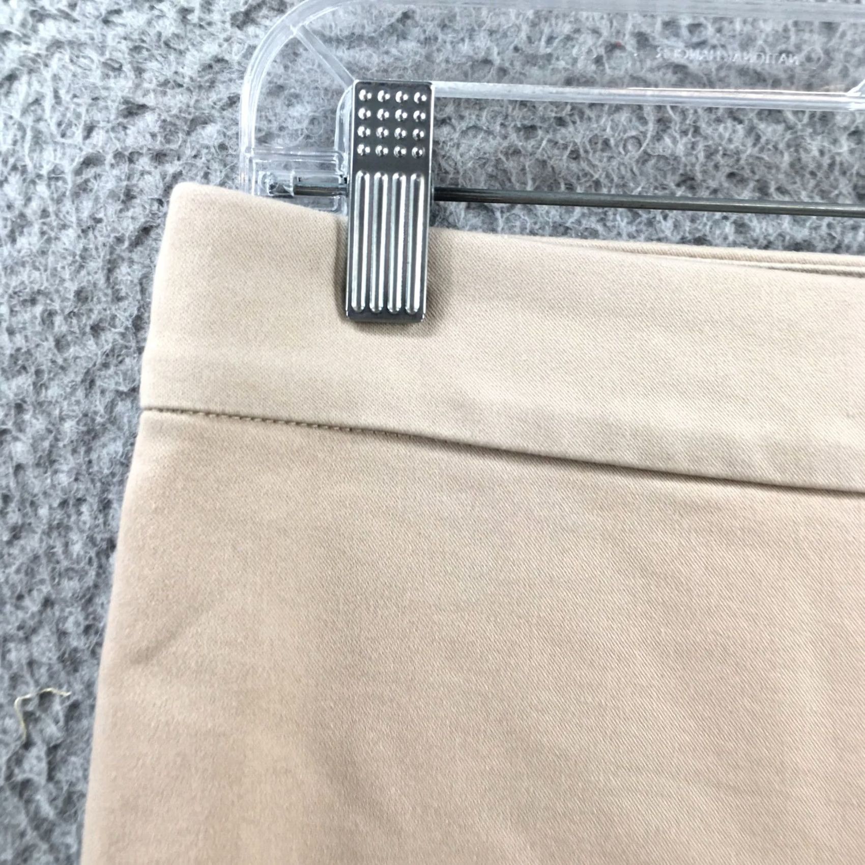 Calvin Klein Calvin Klein Womens Straight Trouser Pants Beige Mid Rise 32.5x26.25 Reg Tapered Logo Pockets Chino Machine Washable Size 24" / US 00 / IT 34 - 3 Thumbnail