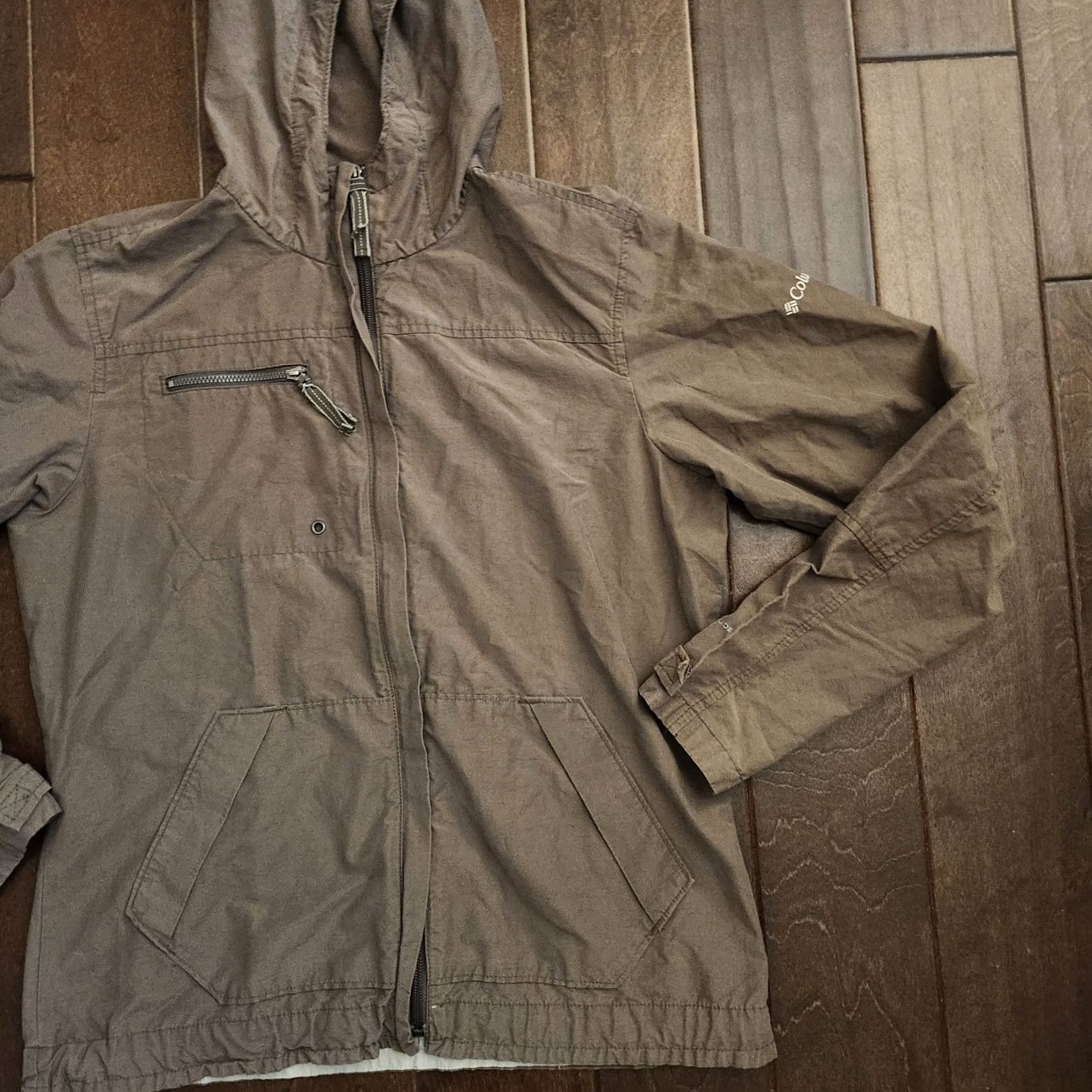 Vintage Columbia Women’s Hooded Jacket Brown Full Zip Windbreaker M Size M / US 6-8 / IT 42-44 - 5 Thumbnail