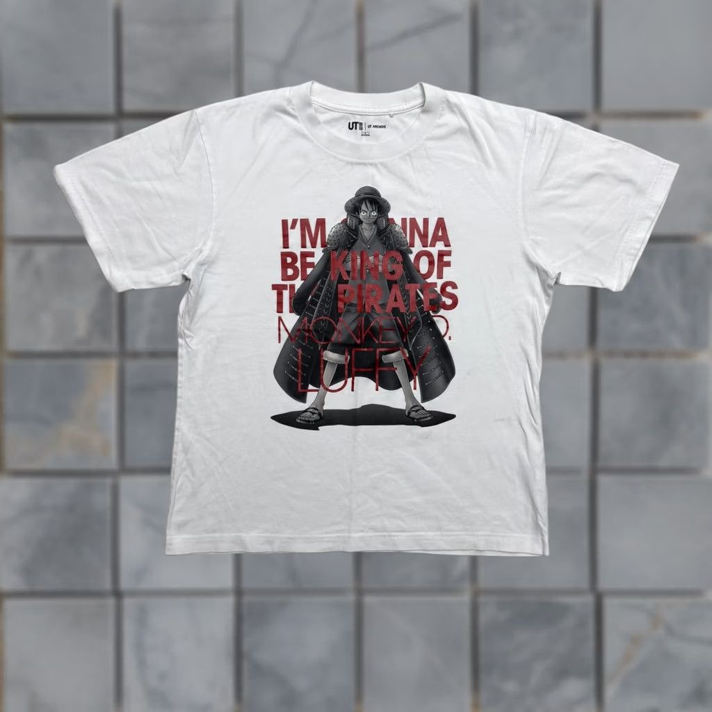 Uniqlo Uniqlo UT One Piece Monkey D Luffy Shirt Mens Small White Anime Graphic Tee Shirt Size US S / EU 44-46 / 1 - 1 Thumbnail