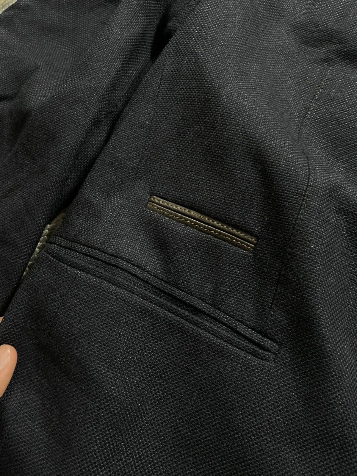 Designer × Loro Piana Blazer Jacket Dark Blue Loro Piana Size 2XL Size 52S - 4 Thumbnail