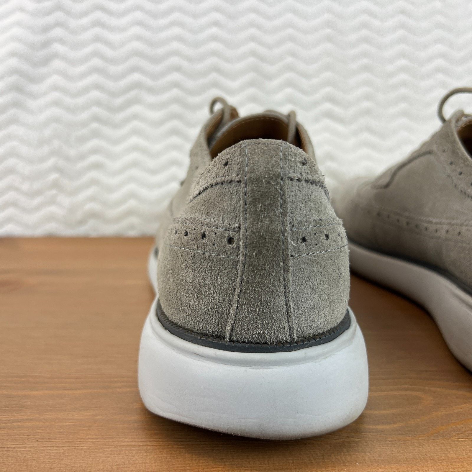 Geox Geox Mens Winfred Suede Shoes Gray Wingtip Brogues 42 US 9 Size US 9 / EU 42 - 14 Thumbnail