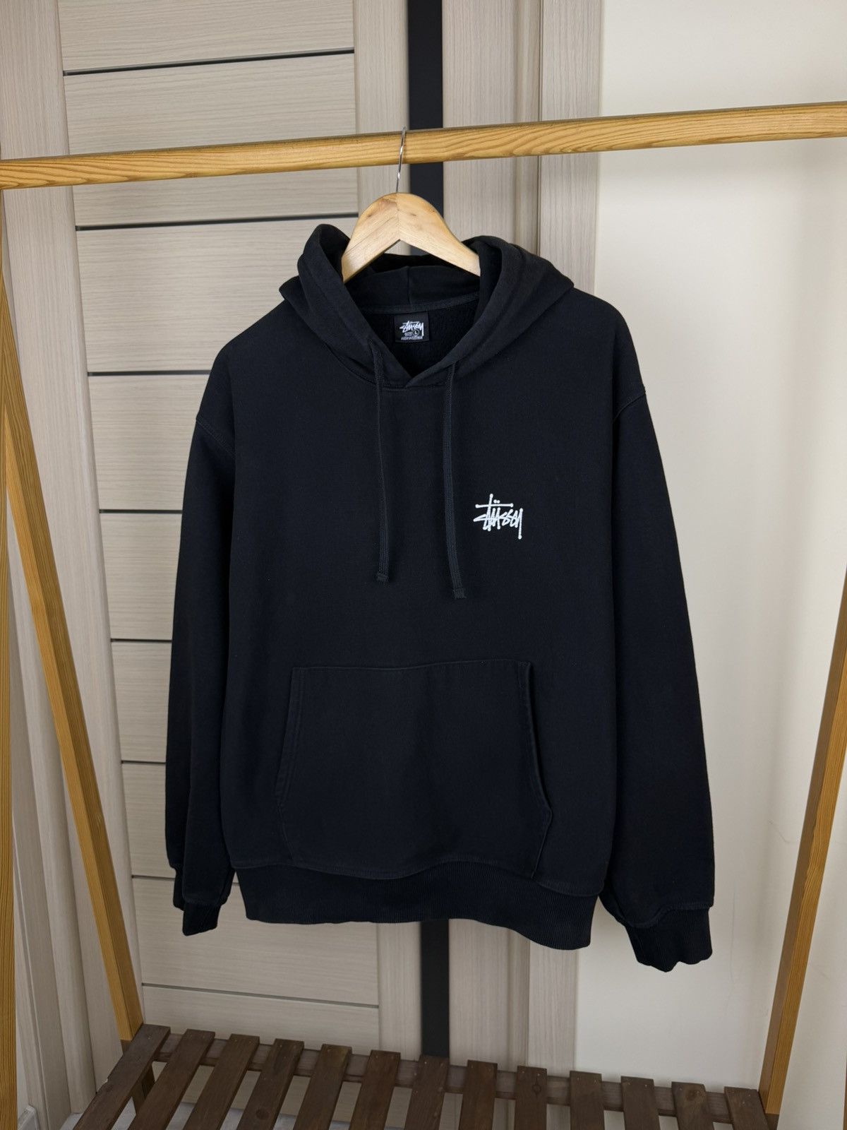 Stussy Stussy Hoodie Black Fleece Pullover Hoodie Vintage size L Size US L / EU 52-54 / 3 - 2 Thumbnail