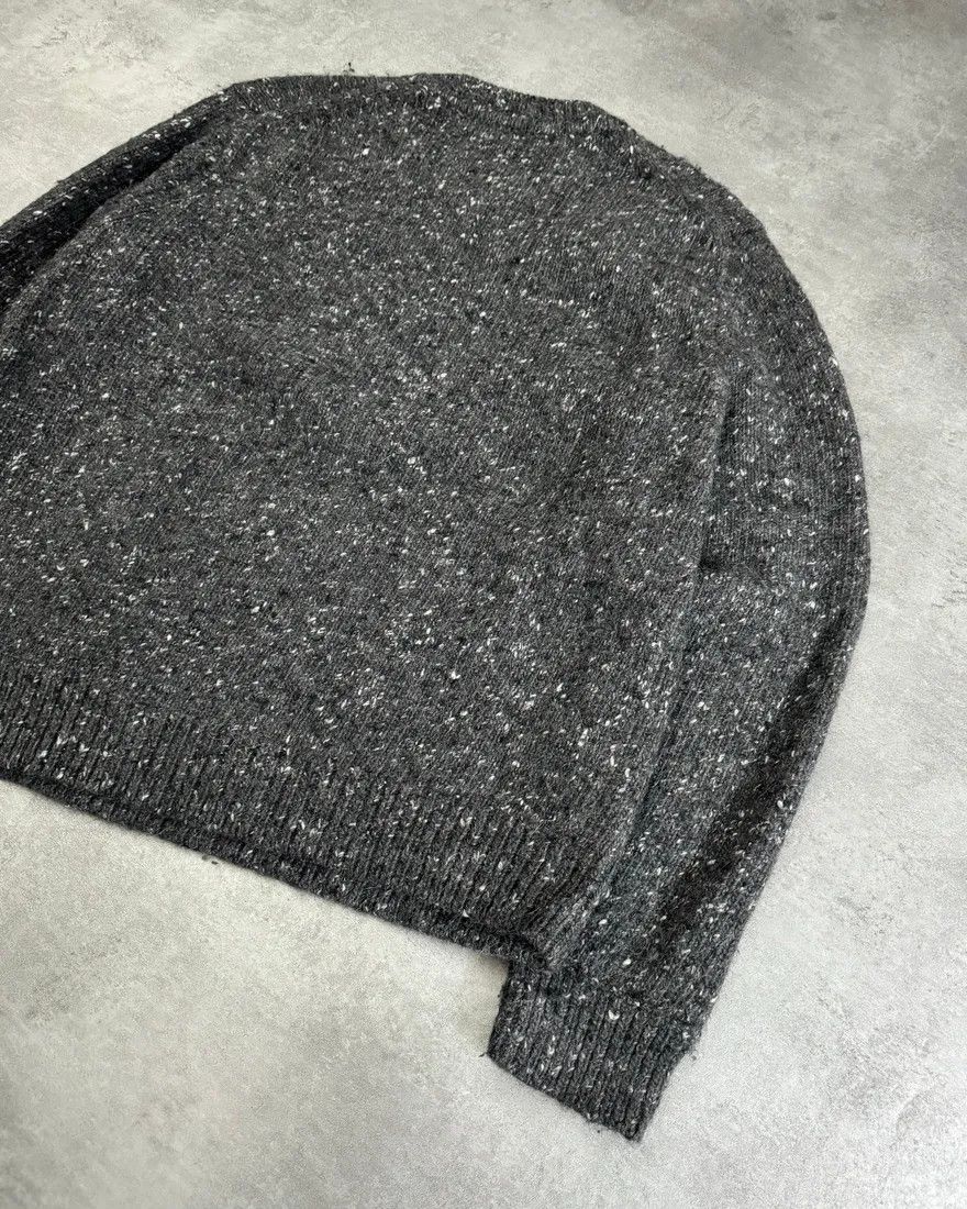 Helmut Lang × Vintage AW2018 Helmut Lang Grey Wool Knit Band Sweater Size US L / EU 52-54 / 3 - 6 Thumbnail