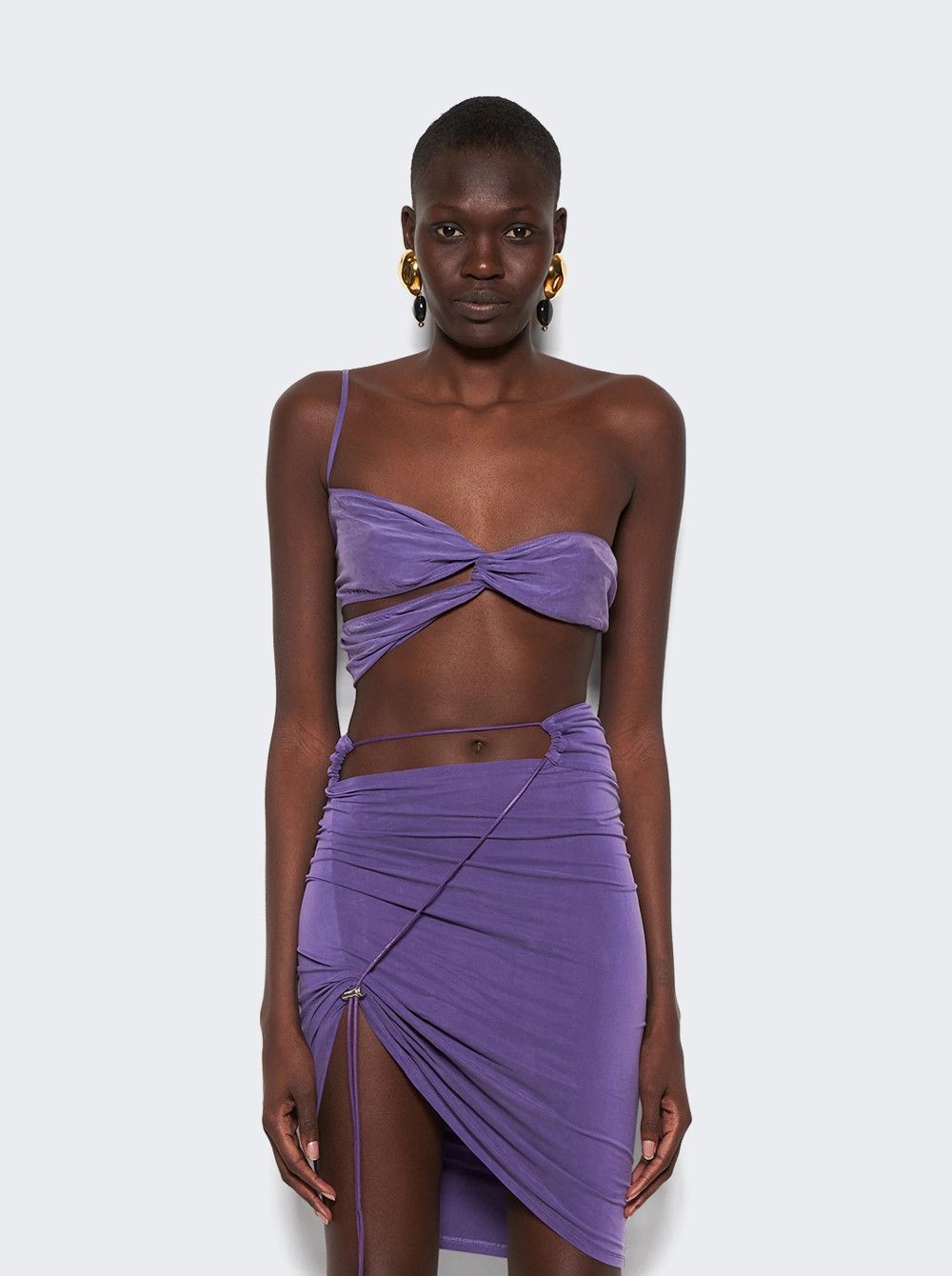 Jacquemus o1mle0824 Le Bandeau Espelho in Purple Size L / US 10 / IT 46 - 3 Thumbnail