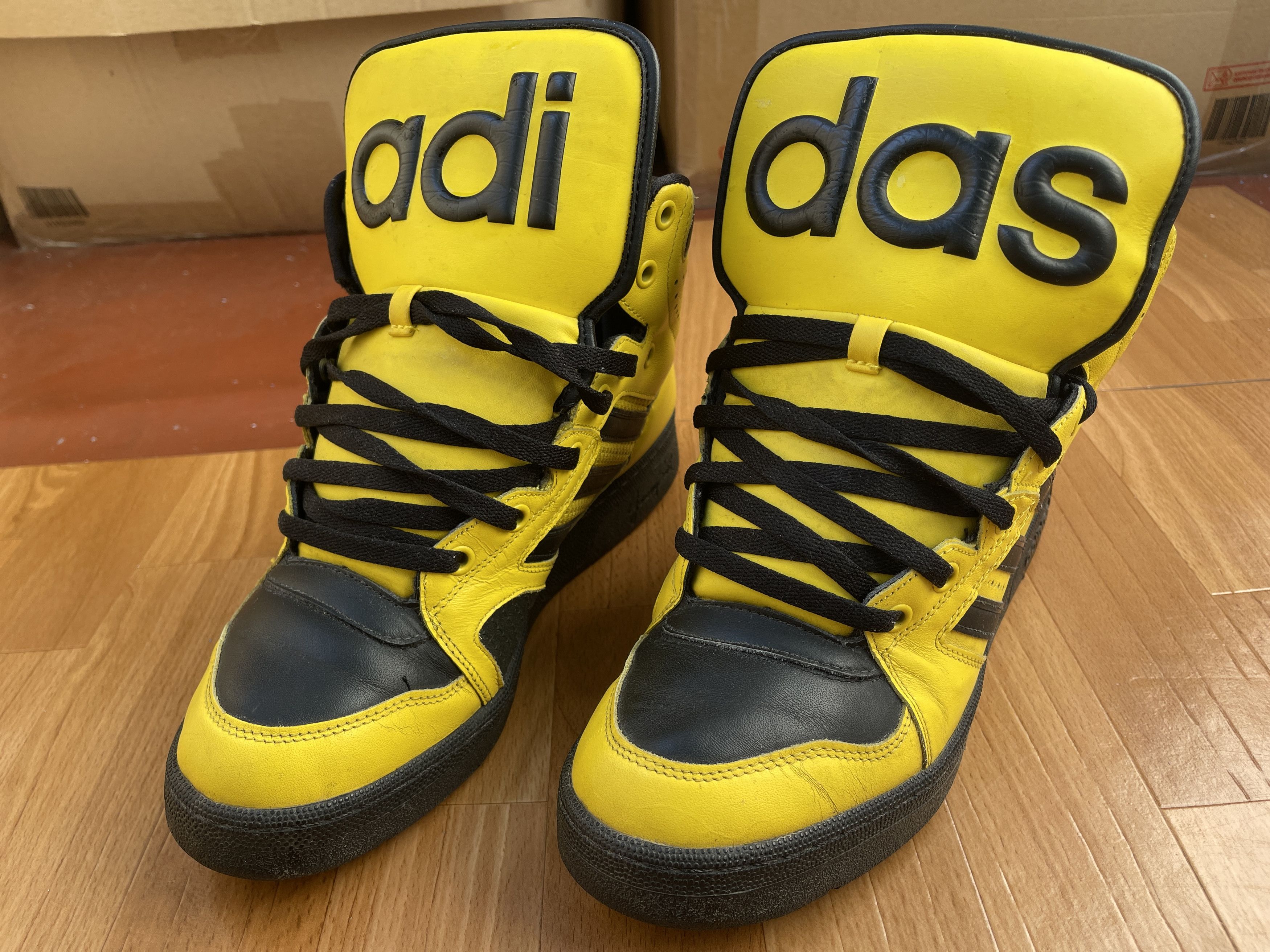 Adidas × Jeremy Scott Adidas sneakers Jeremy Scott Instinct Top shoes ObyO V24530 Size US 10 / EU 43 - 2 Thumbnail