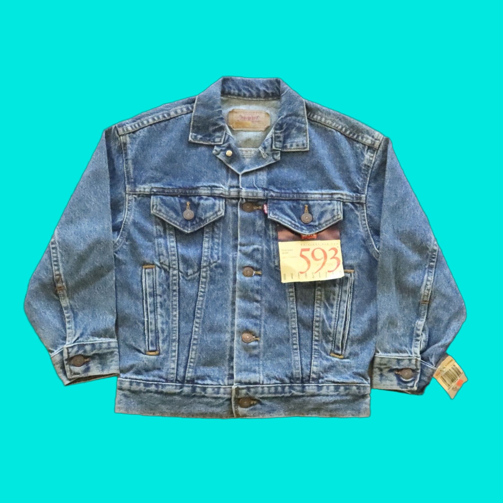 Levi's Vintage Levi's Trucker Jacket S Blue Denim Motorcycle Jacket Mens Levi's Trucker 593 Denim Jacket Size US S / EU 44-46 / 1 - 1 Thumbnail