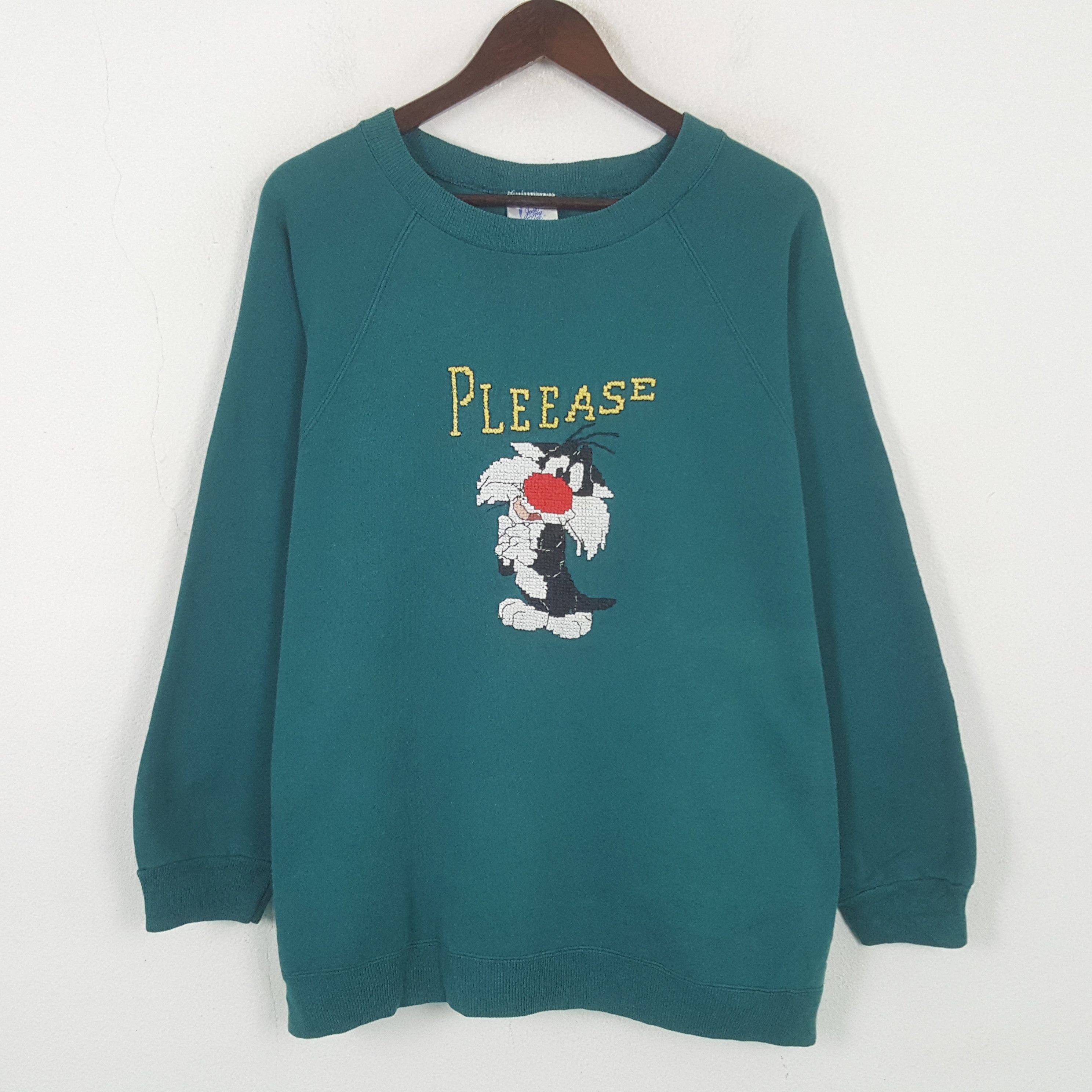 Cartoon Network Vintage Sylvester The Cat Please Sweatshirt Size US XXL / EU 58 / 5 - 1 Thumbnail
