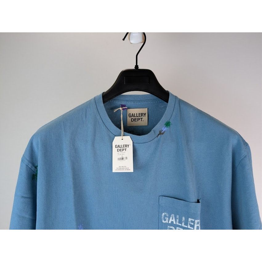 Gallery Dept. o1rshd1 Vintage Logo Painted T-Shirt in Dusty Blue Size US XL / EU 56 / 4 - 3 Thumbnail