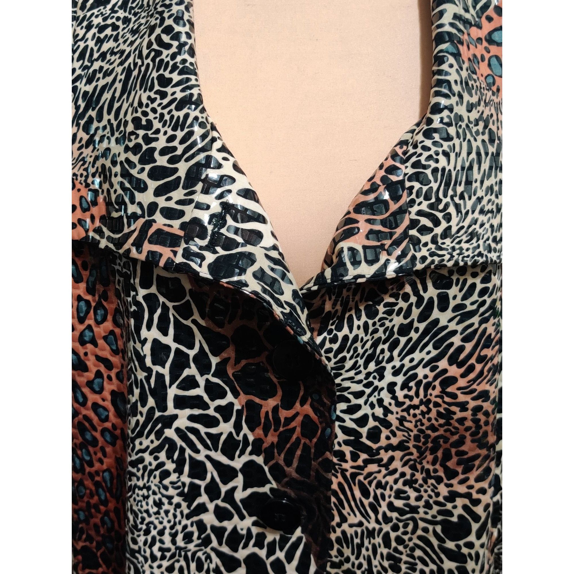 Vintage Vintage Simonton Says XL Y2K Glossy Textured Animal Print St Size XL / US 12-14 / IT 48-50 - 11 Thumbnail