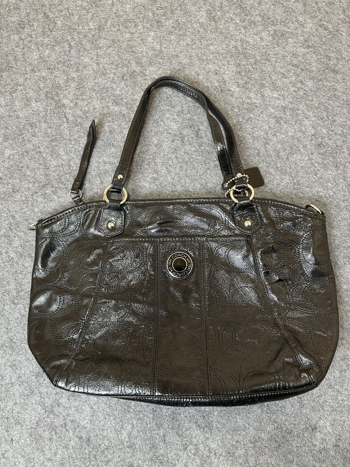 Coach Coach patent leather stitched 2WAY shoulder bag. Size ONE SIZE - 1 Thumbnail