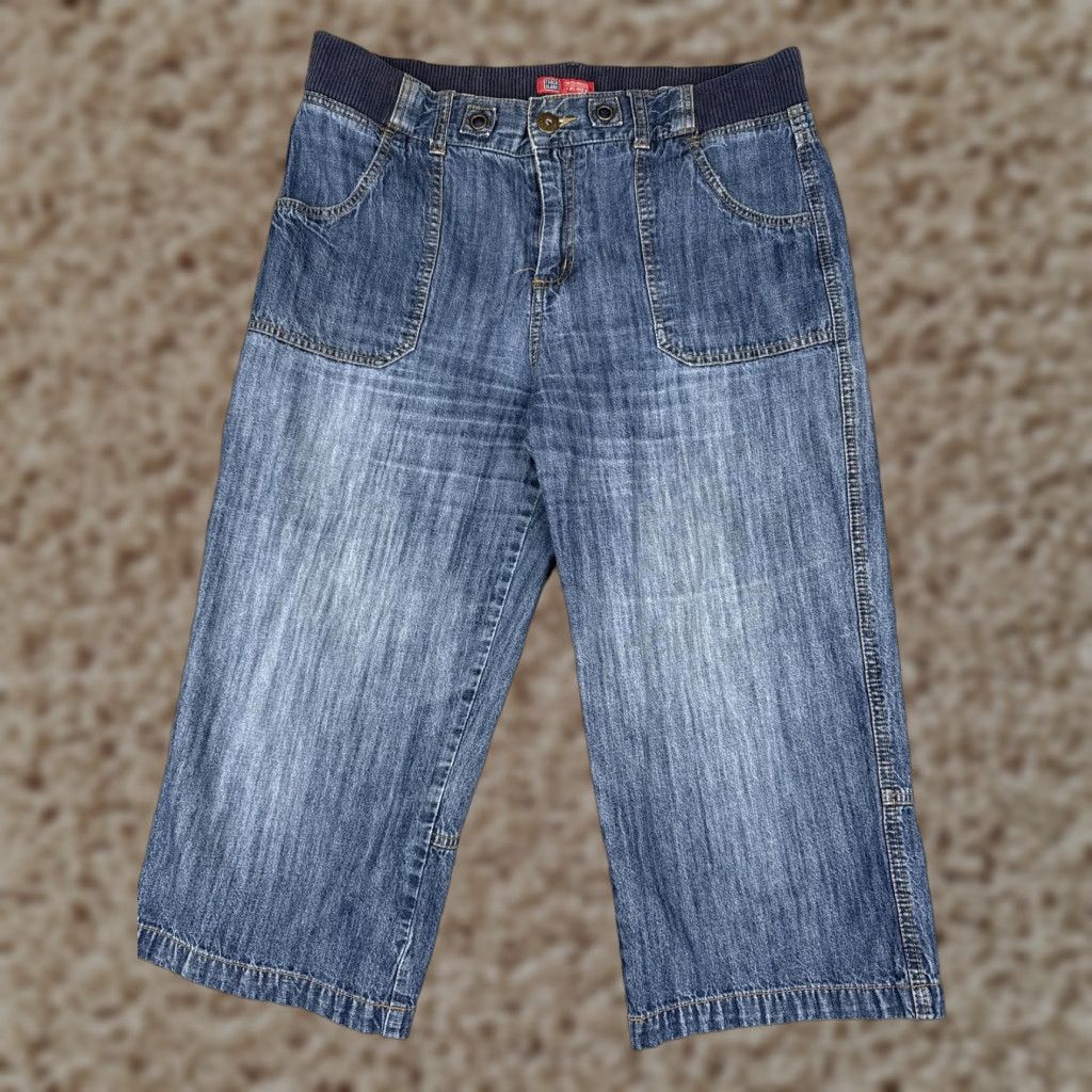 Faded Glory VINTAGE Faded Glory Capri Pants Womens 10 Blue Denim High Rise Pockets Zip Fly Retro Size 32" / US 10 / IT 46 - 1 Thumbnail