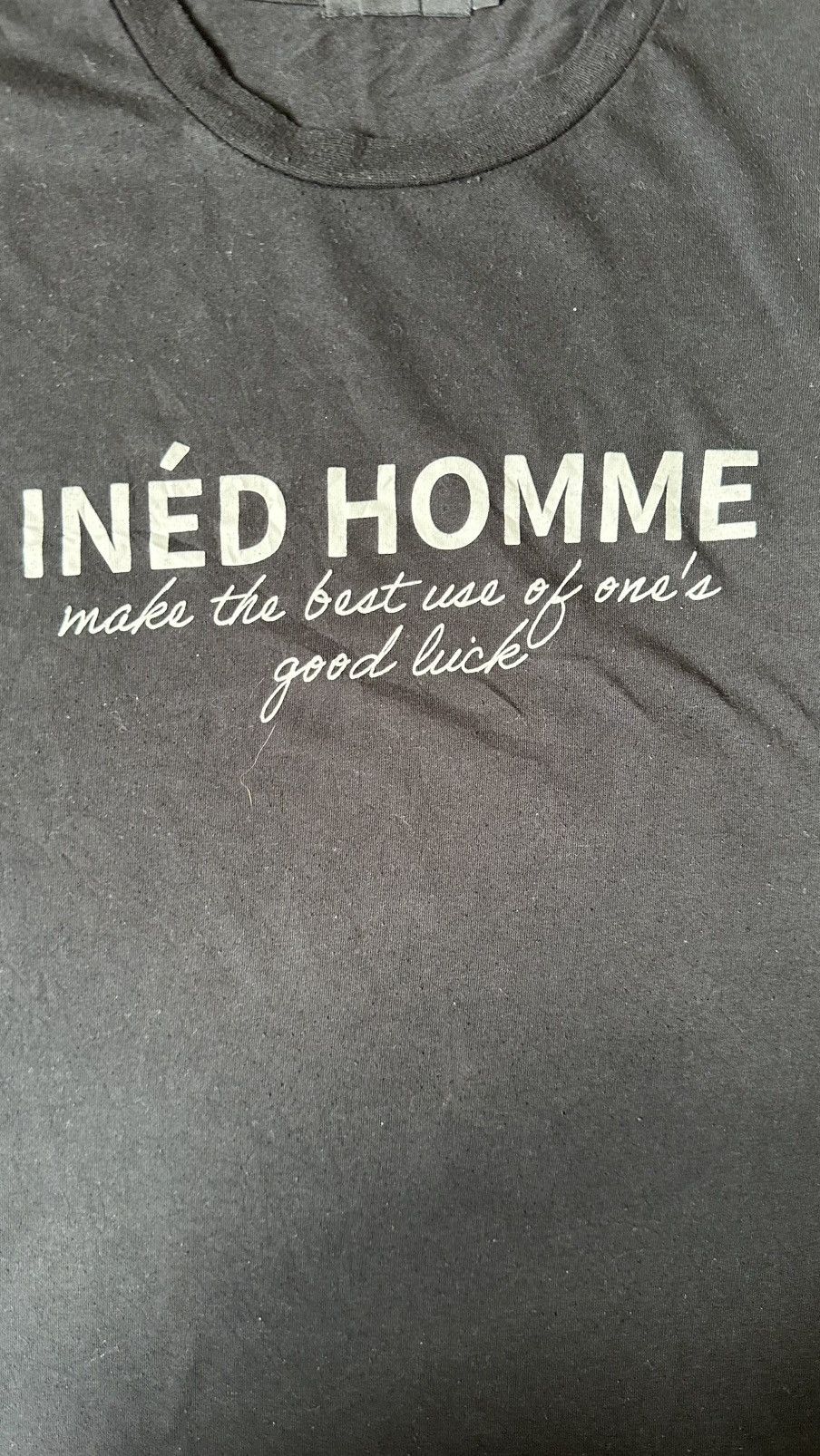 Japanese Brand INED HOMME YOHJI YAMAMOTO BIG LOGO TEE Size US L / EU 52-54 / 3 - 2 Thumbnail