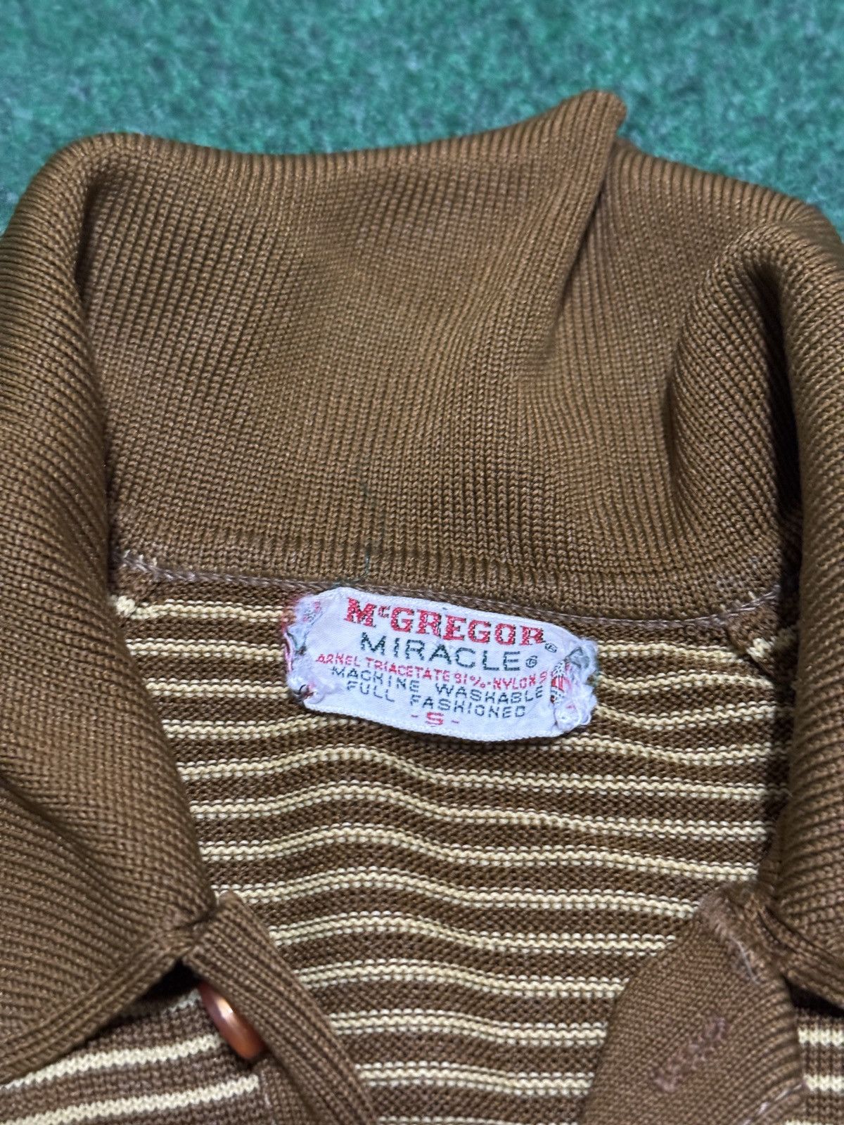 McGregor Vtg 70s McGregor Retro XS Brown Stripped 19x22 Polo Shirt Size US XS / EU 42 / 0 - 2 Thumbnail