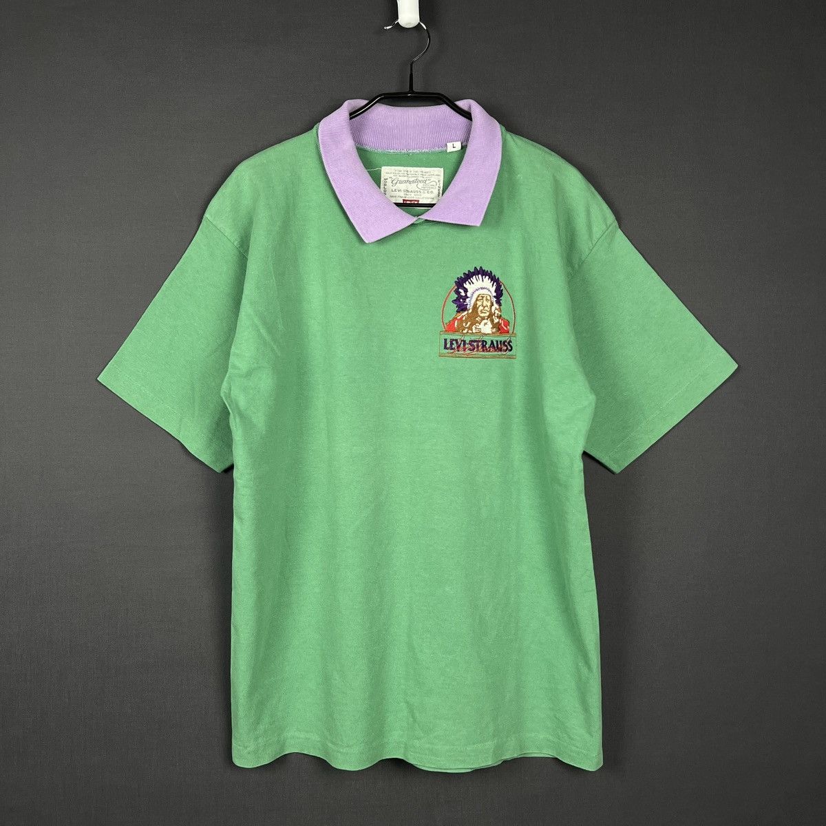 Levi's × Levi's Vintage Clothing × Vintage Vintage Levi’s Polo Shirt with Native American Chief Logo Size US L / EU 52-54 / 3 - 1 Thumbnail