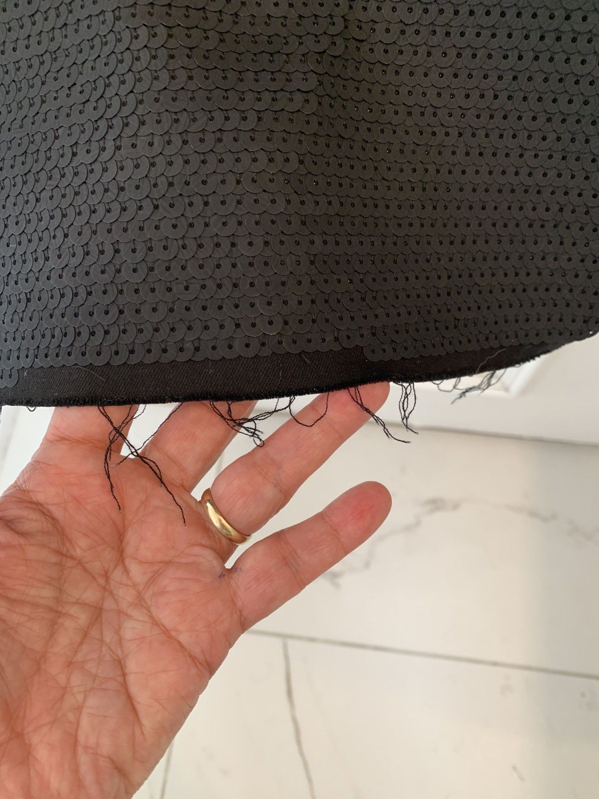 Rick Owens NWT Rick Owens AI Black Sequin Pillar Skirt. Size 40IT Size 27" / US 4 / IT 40 - 5 Thumbnail