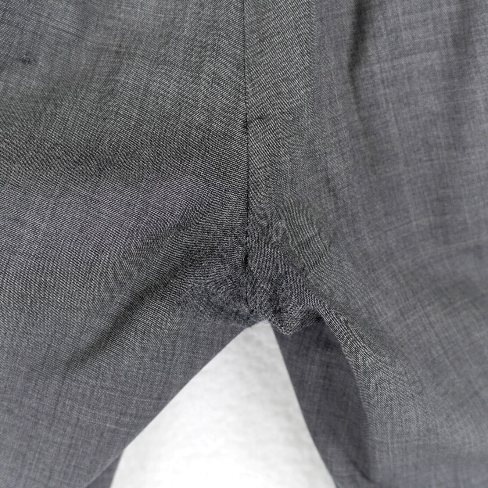 Lauren Ralph Lauren DAMAGED Lauren Ralph Lauren Gray Blue Shakskin Wool Flat Fro Size 44R - 4 Thumbnail