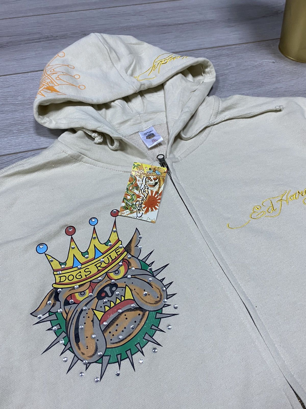 Ed Hardy Ed Hardy 🐶 vintage dogs rule big logo hoodie Size US XXL / EU 58 / 5 - 4 Thumbnail