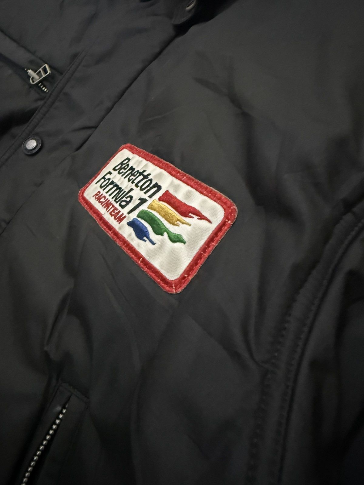 United Colors Of Benetton 90’s UCOB Big Logo Bomber Distress Jacket Size US M / EU 48-50 / 2 - 6 Thumbnail
