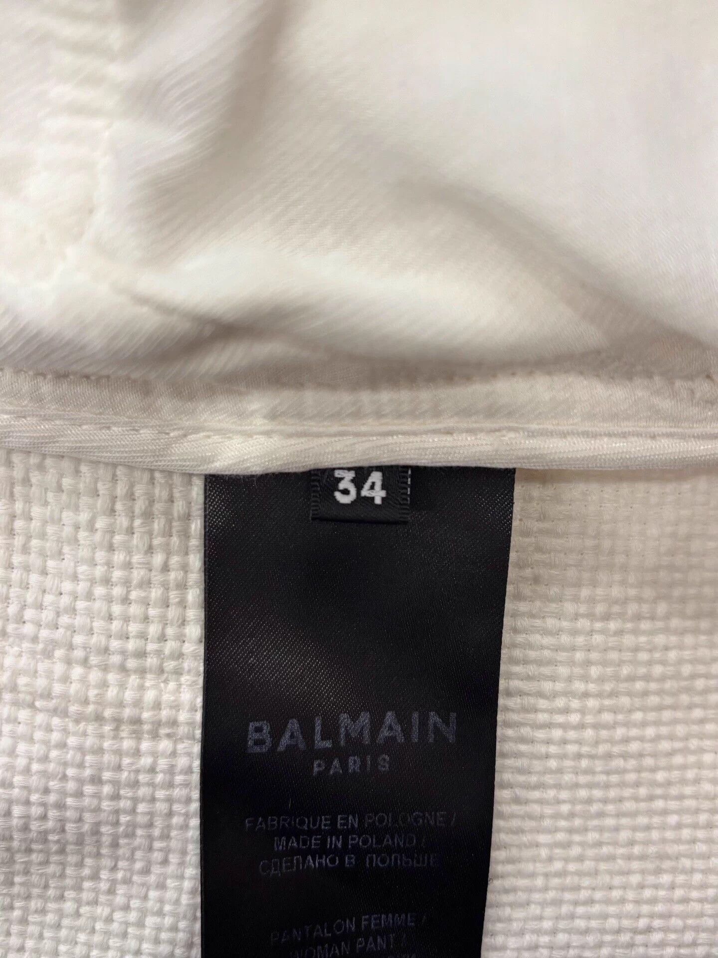 Balmain Balmain women's white gold button logo short 34 Size 25" / US 0 / IT 36 - 6 Thumbnail
