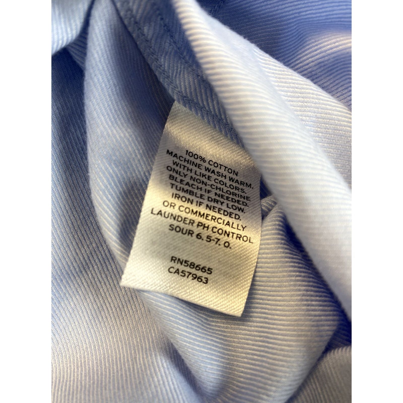 Nordstrom NORDSTROM RACK Men's Dress Shirt Non-Iron Long Sleeve Light Blue 15.5 32/33 Size 40R - 7 Thumbnail