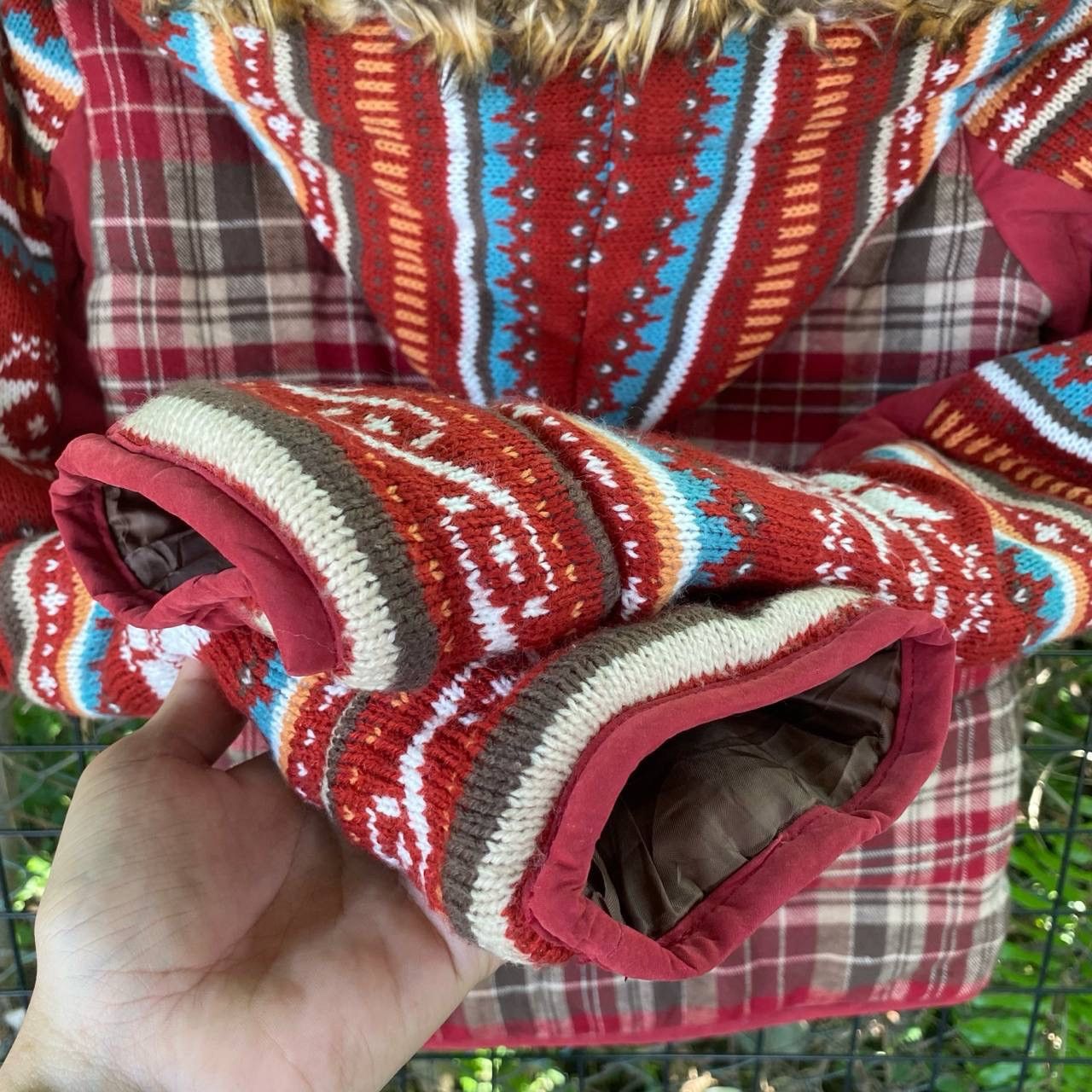 Aztech Mountain × Japanese Brand Vintage Navajo Fluffy Zipper Hoodies Size M / US 6-8 / IT 42-44 - 10 Thumbnail