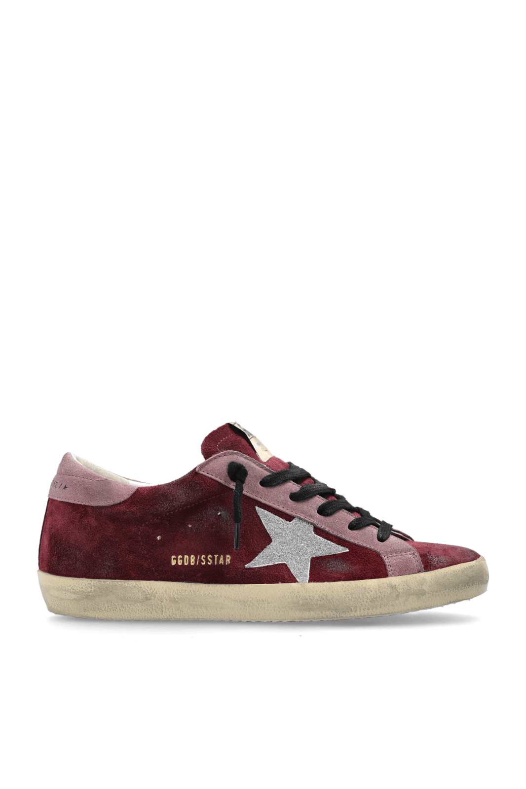 Golden Goose Super-Star Wmn Burg/Pink Glitter Sneakers
