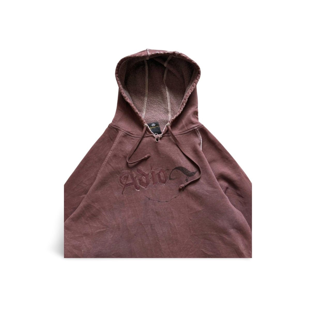 Vintage Adio Y2K Mocha Brown Overdyed Baggy Skate Hoodie Sweatshirt Size US L / EU 52-54 / 3 - 3 Thumbnail
