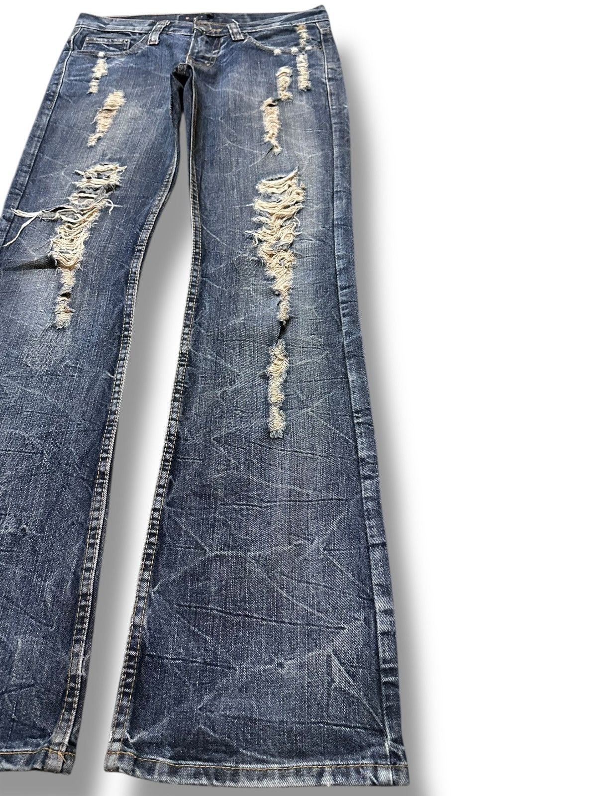 Junya Watanabe Vintage K.U.I Flare Bootcut Grunge Distressed Denim Size US 32 / EU 48 - 4 Thumbnail