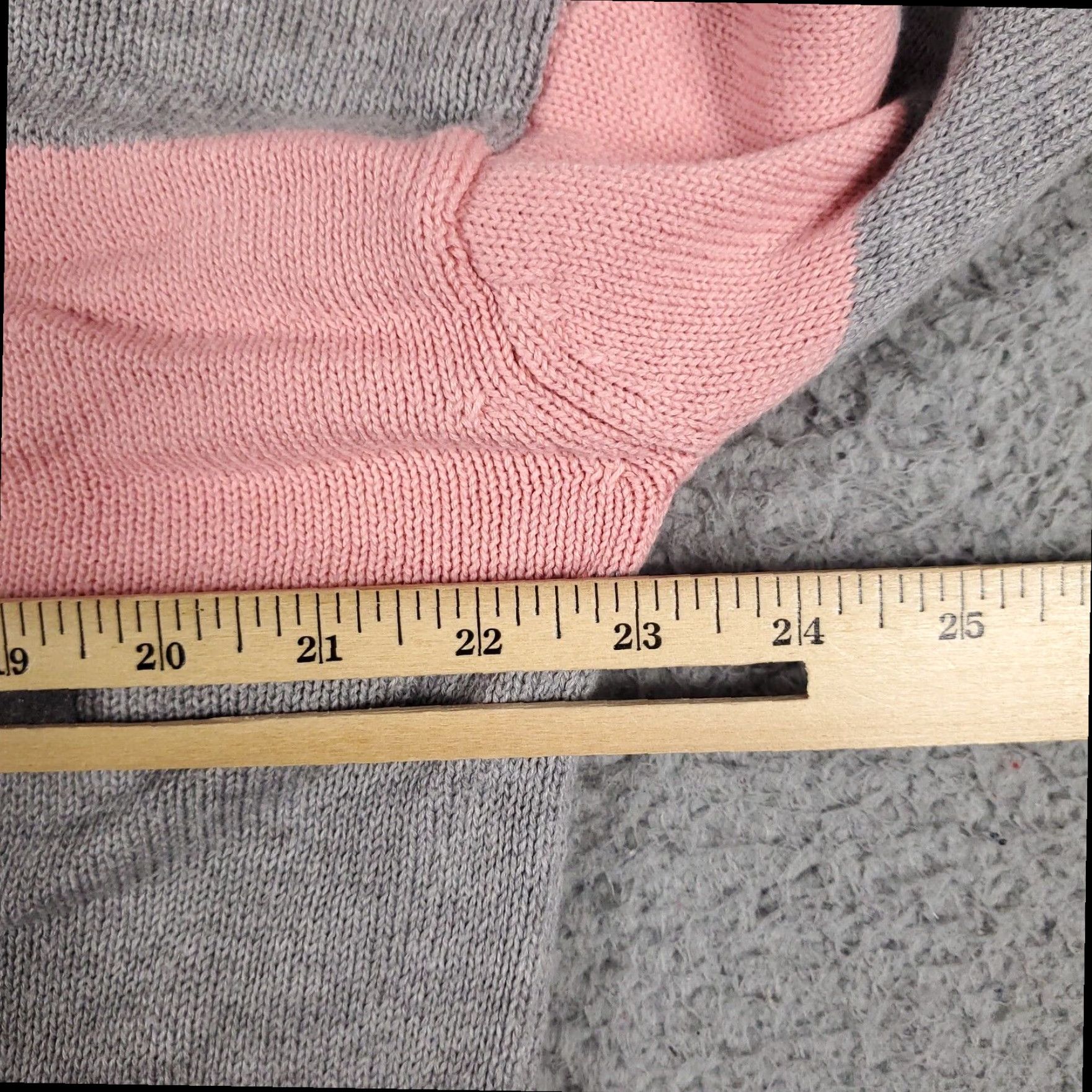 Tommy Hilfiger Tommy Hilfiger Women's Pink Striped V-Neck Pullover Sweater Large Size L / US 10 / IT 46 - 7 Thumbnail