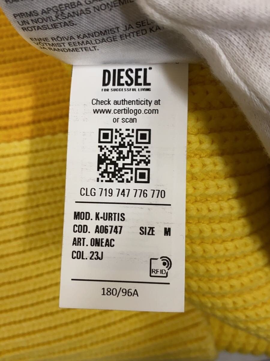 Diesel DIESEL Knit Sweater , Medium, Cotton, Yellow, K-URTIS, Size US M / EU 48-50 / 2 - 4 Thumbnail