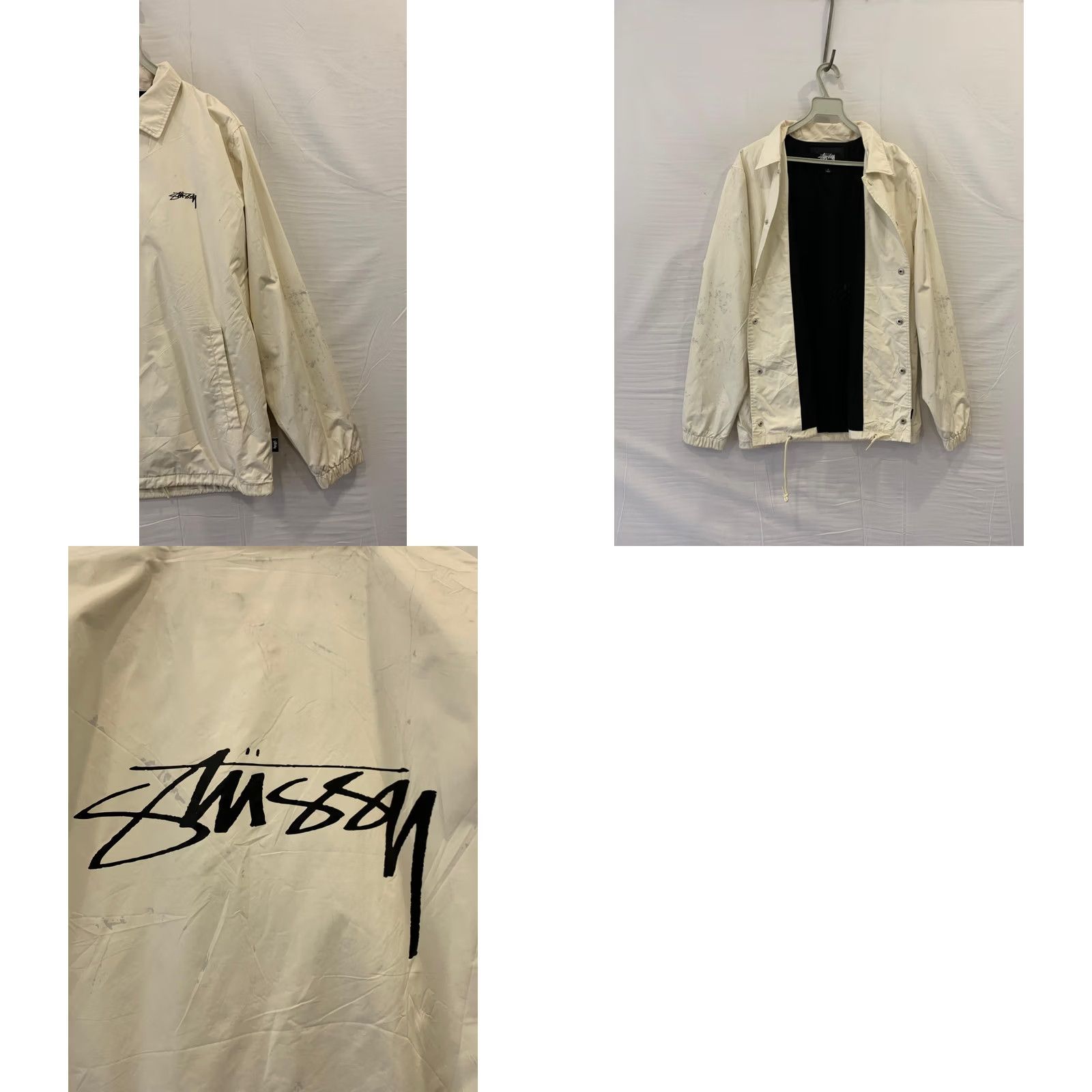 Coach VINTAGE Stussy Coach Jacket Small Beige Logo Back Windbreaker Shirt Unisex Adults S Beige Streetwear 90s Men Women Size US S / EU 44-46 / 1 - 8 Thumbnail