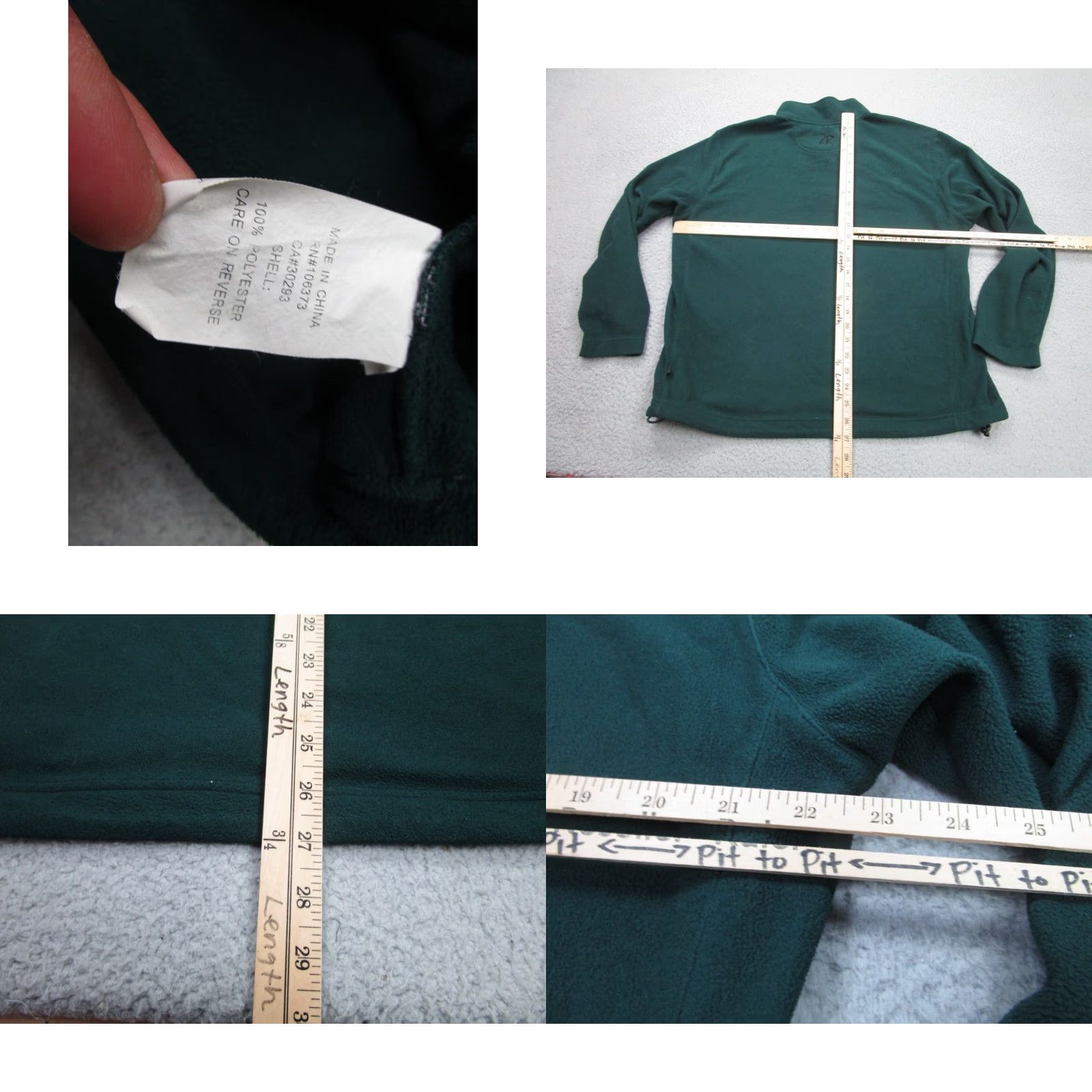 Vintage Zero Restriction Mens Sweater L Green Fleece Mock Neck 1/4 Zip Pullover Adult Large Green 1/4 Zip Pullover Mens Size US L / EU 52-54 / 3 - 8 Thumbnail