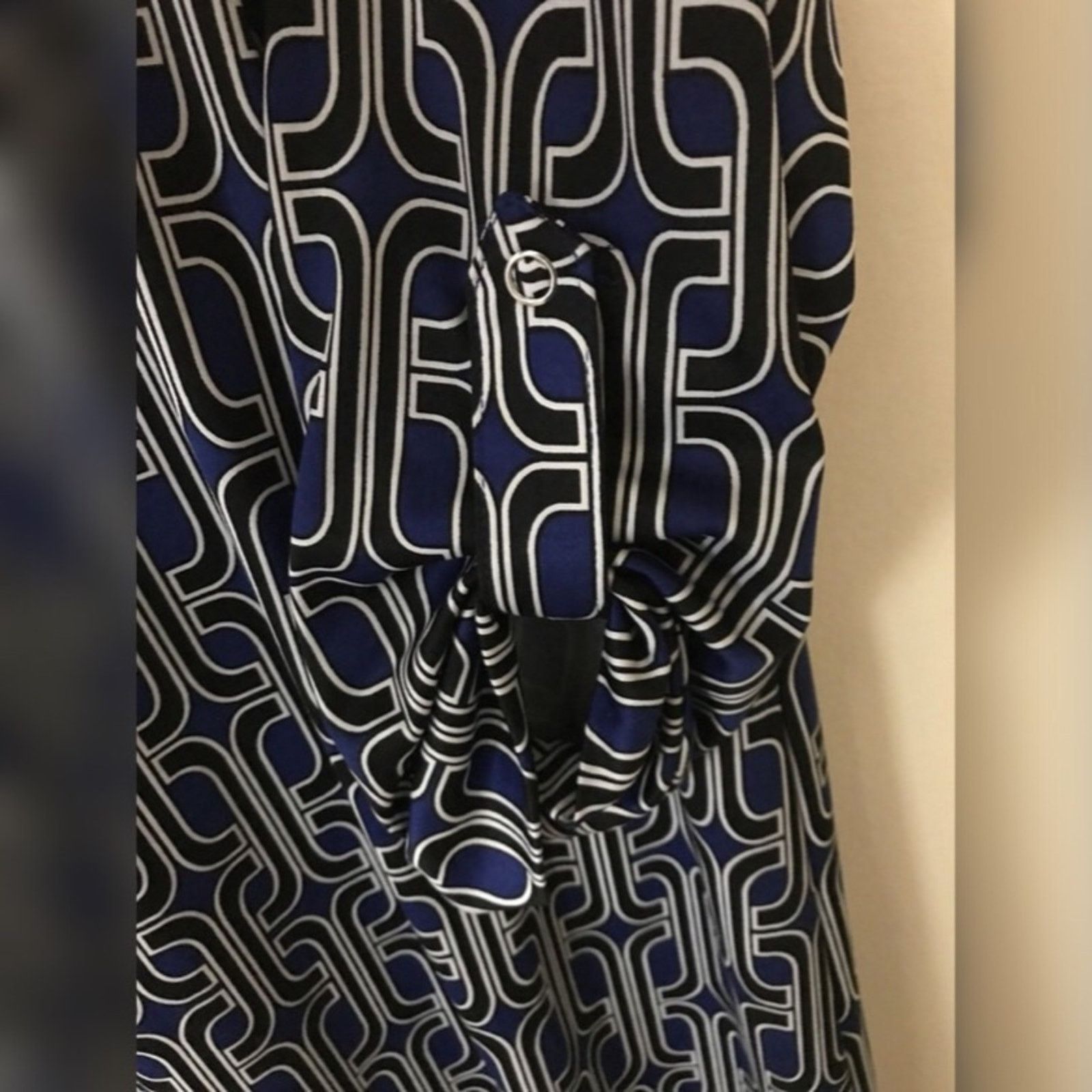 Other Motherhood Maternity Blue White & Black Dress Size M / US 6-8 / IT 42-44 - 4 Thumbnail
