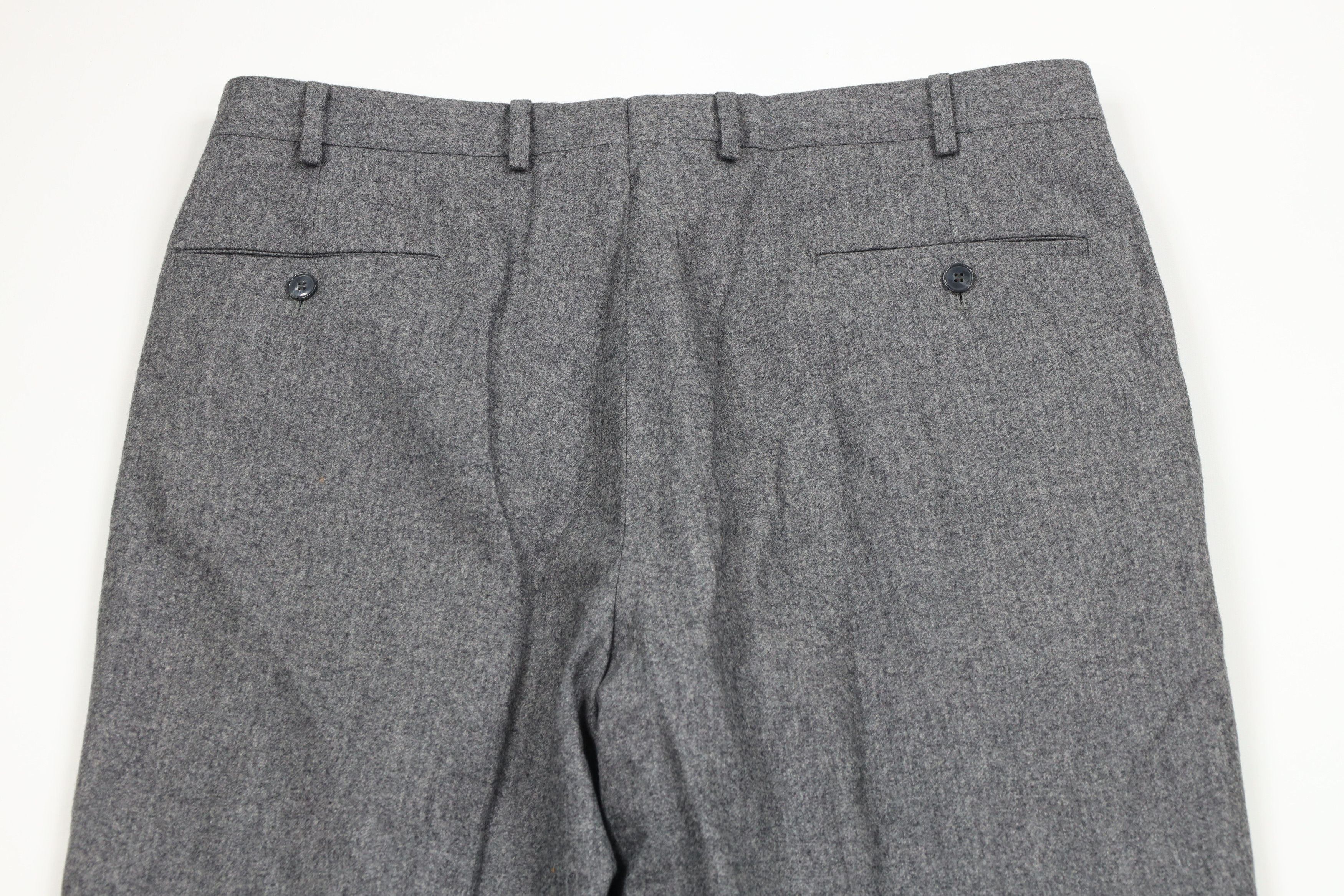 Vintage Vintage 70s Streetwear Cuffed Wool Wide Leg Pants Trousers Size US 36 / EU 52 - 9 Thumbnail