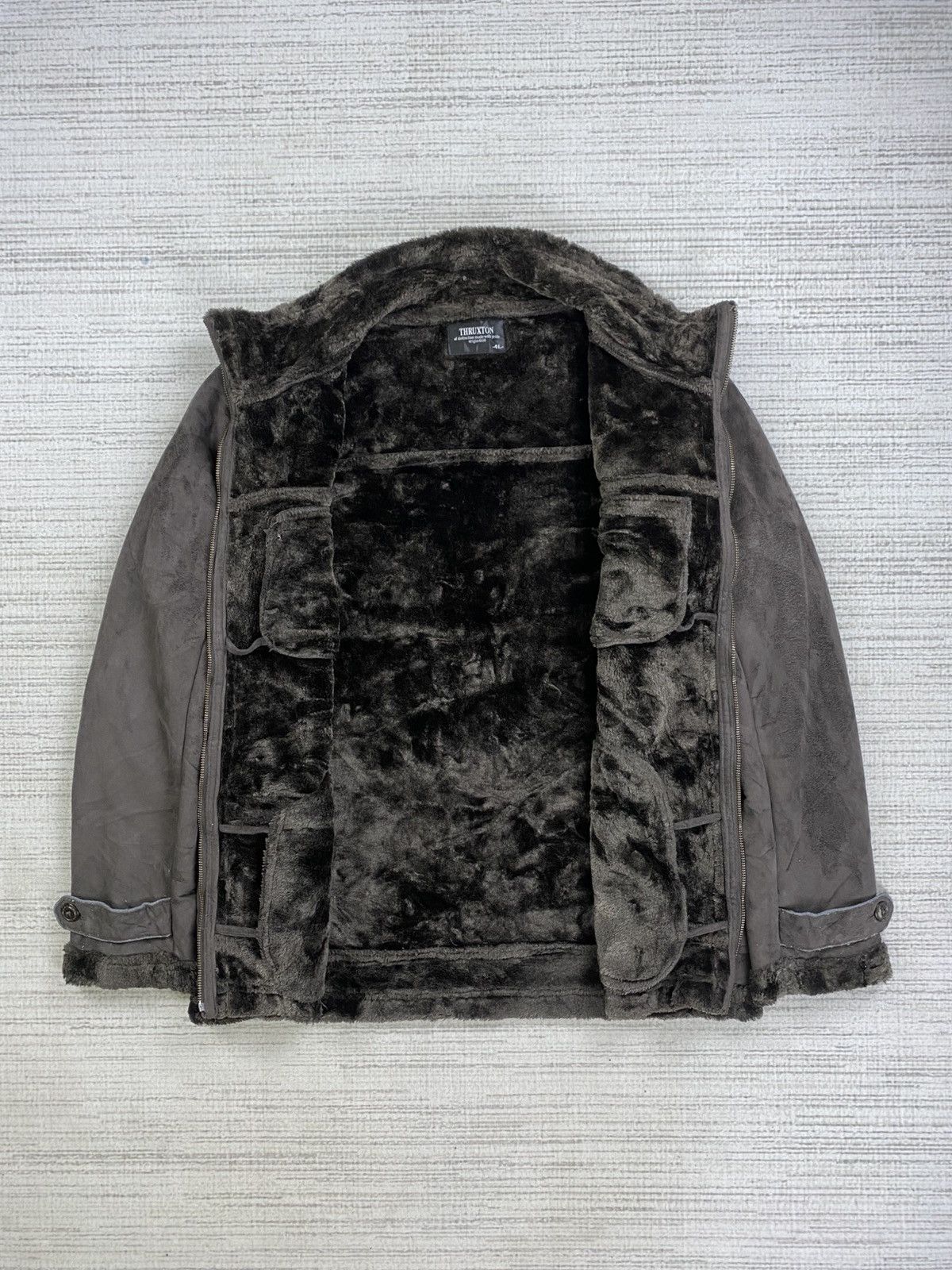If Six Was Nine 🔥Thruxton Multipocket Sherpa Suede Leather Jacket Size US L / EU 52-54 / 3 - 6 Thumbnail