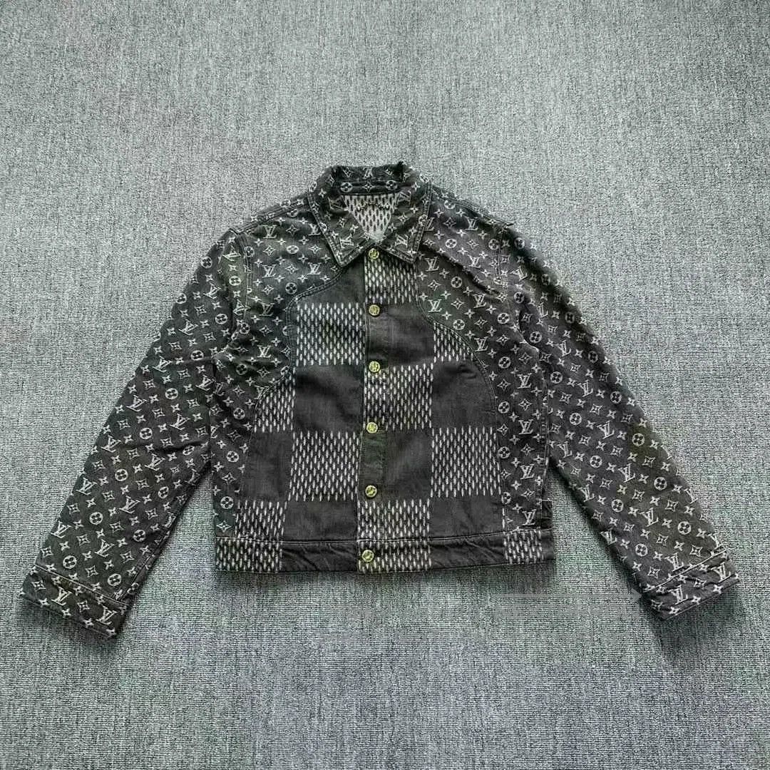 Louis Vuitton black patterned denim jacket by lv nigo. Size US L / EU 52-54 / 3 - 1 Thumbnail