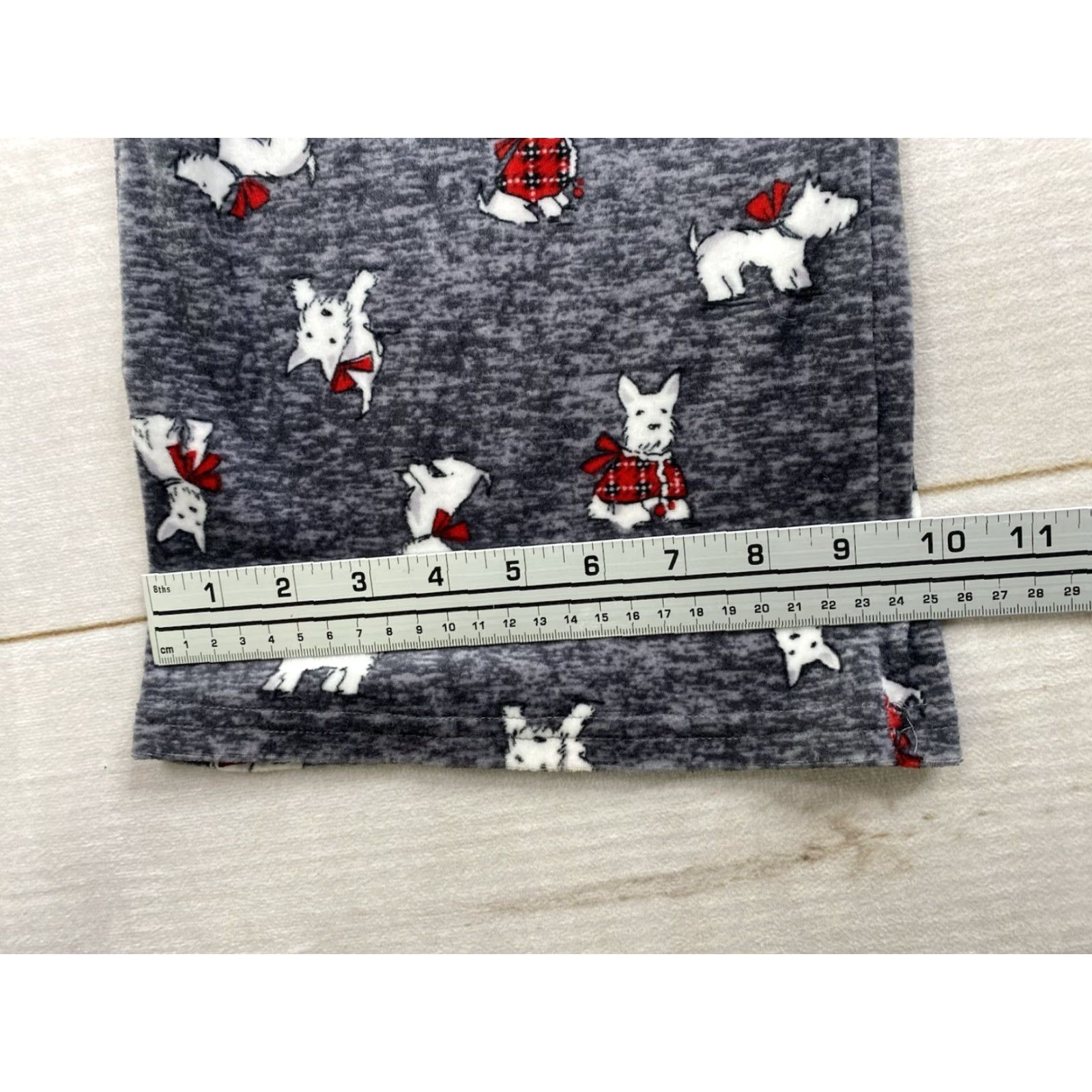 Vintage Sleep Sense Nautica Pajama Pants XL Red Scottie Dog Fleece Winter Women Size 40" / US 18 - 5 Thumbnail