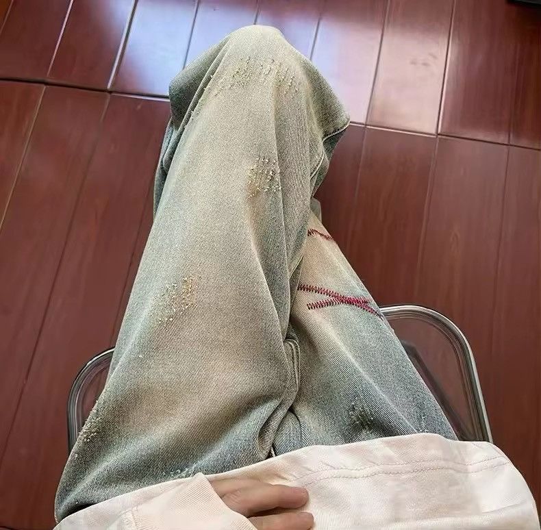 Japanese Brand × Jean Retro Washed Designer Loose Straight Leg Jeans Size US 32 / EU 48 - 7 Thumbnail